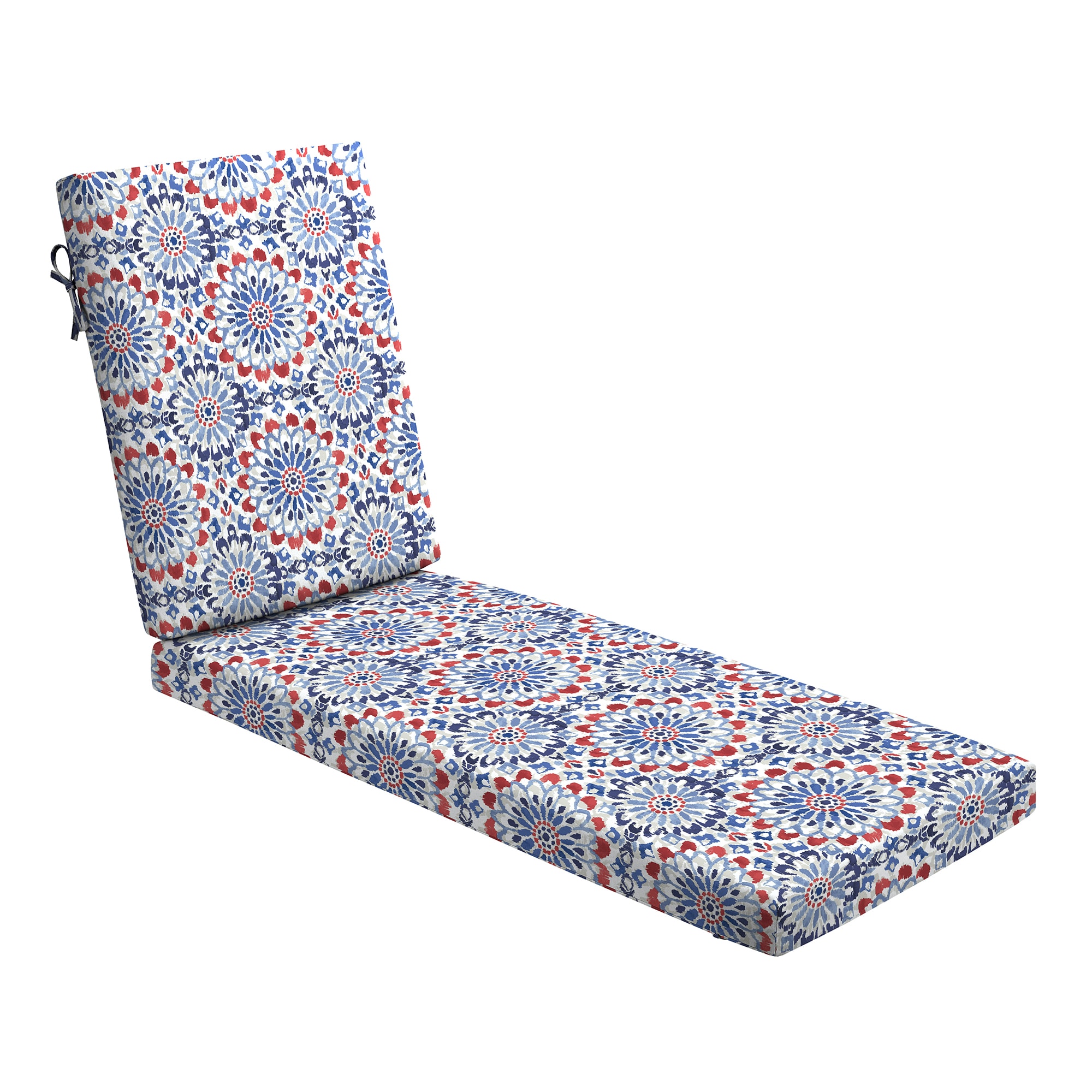 ARDEN 46-in x 21-in Clark Blue Patio chaise lounge chair cushion in the ...