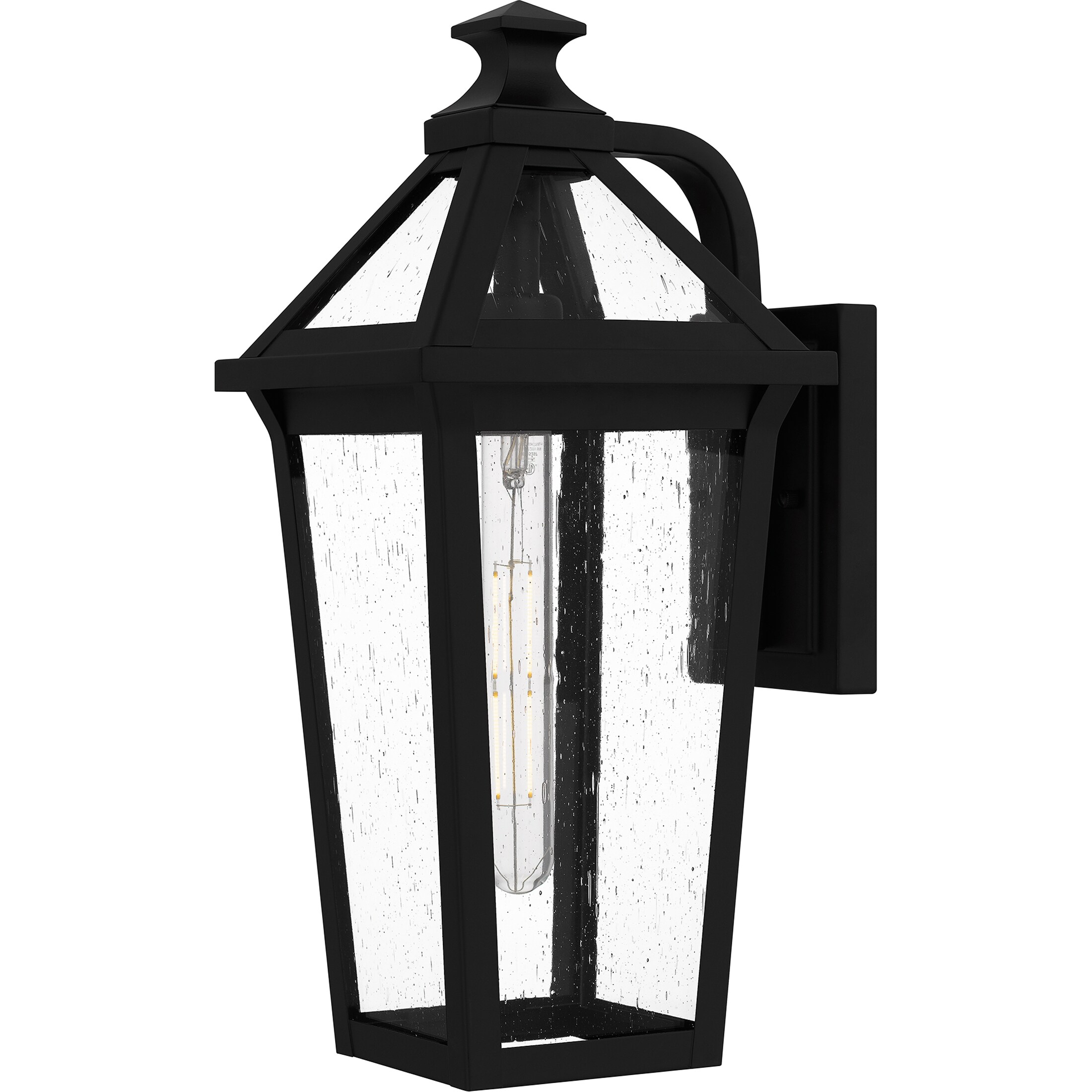 Quoizel BLV8408MBK Boulevard 1 -Light 17.5-in H Matte Black Hardwired Outdoor Wall Light