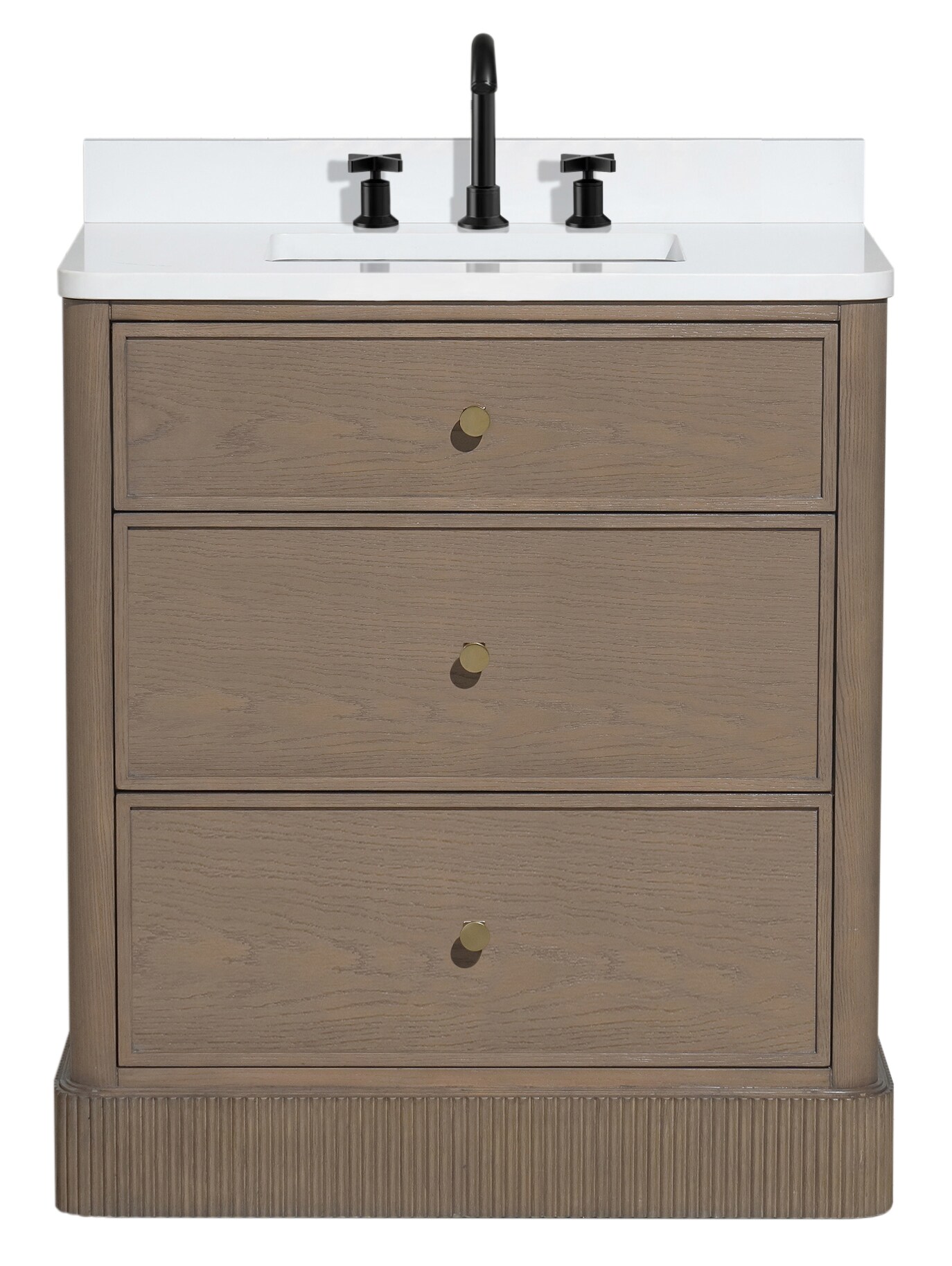 Ari Kitchen & Bath AKB-JANE-30-SMOAK Bath-Vanity-Combo - View #2