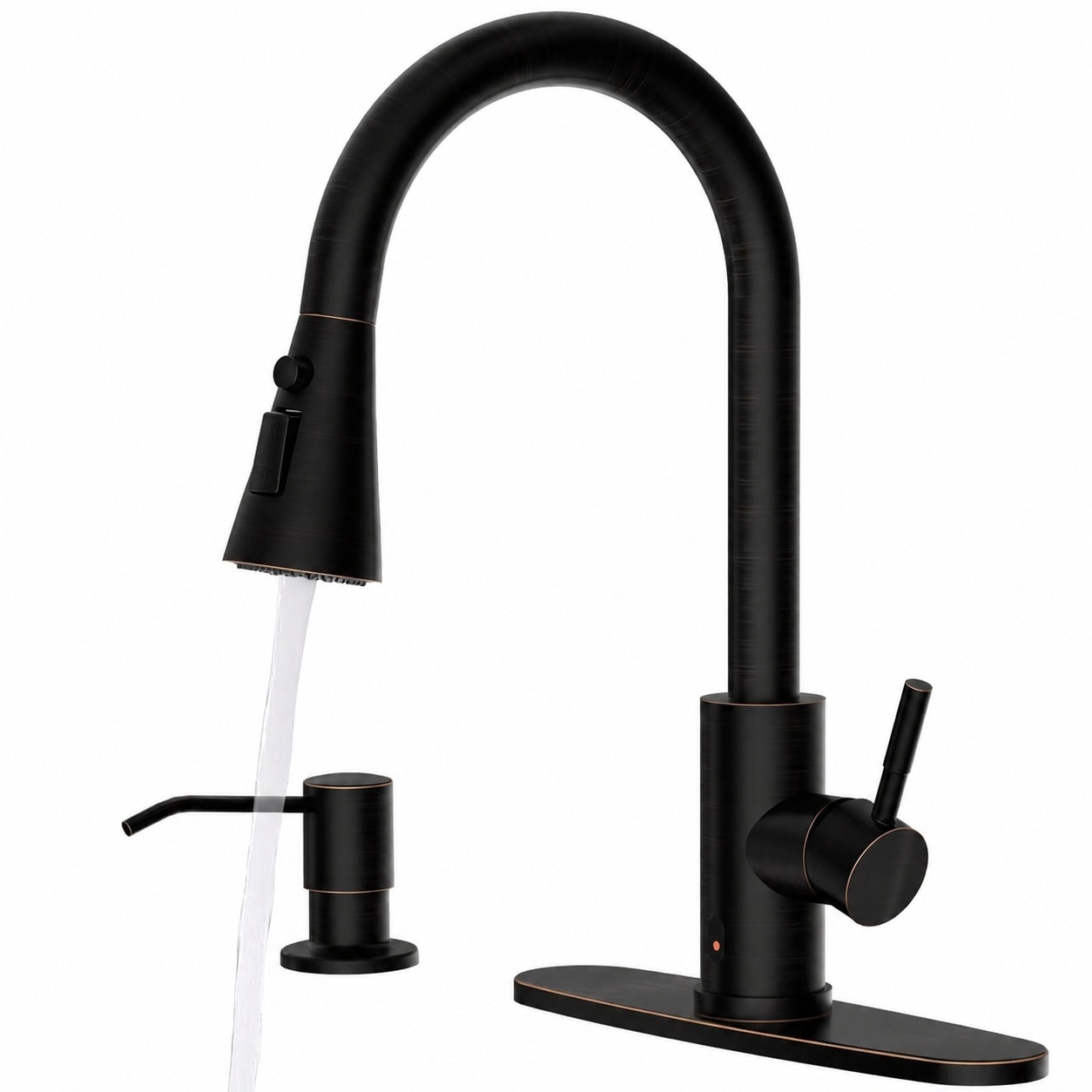 LILILIAN FMY  Touchless Kitchen Faucet with Pull Down Sprayer and Soap Dispenser Single Handle Hands Free Sensor for One to Four Hole Sink