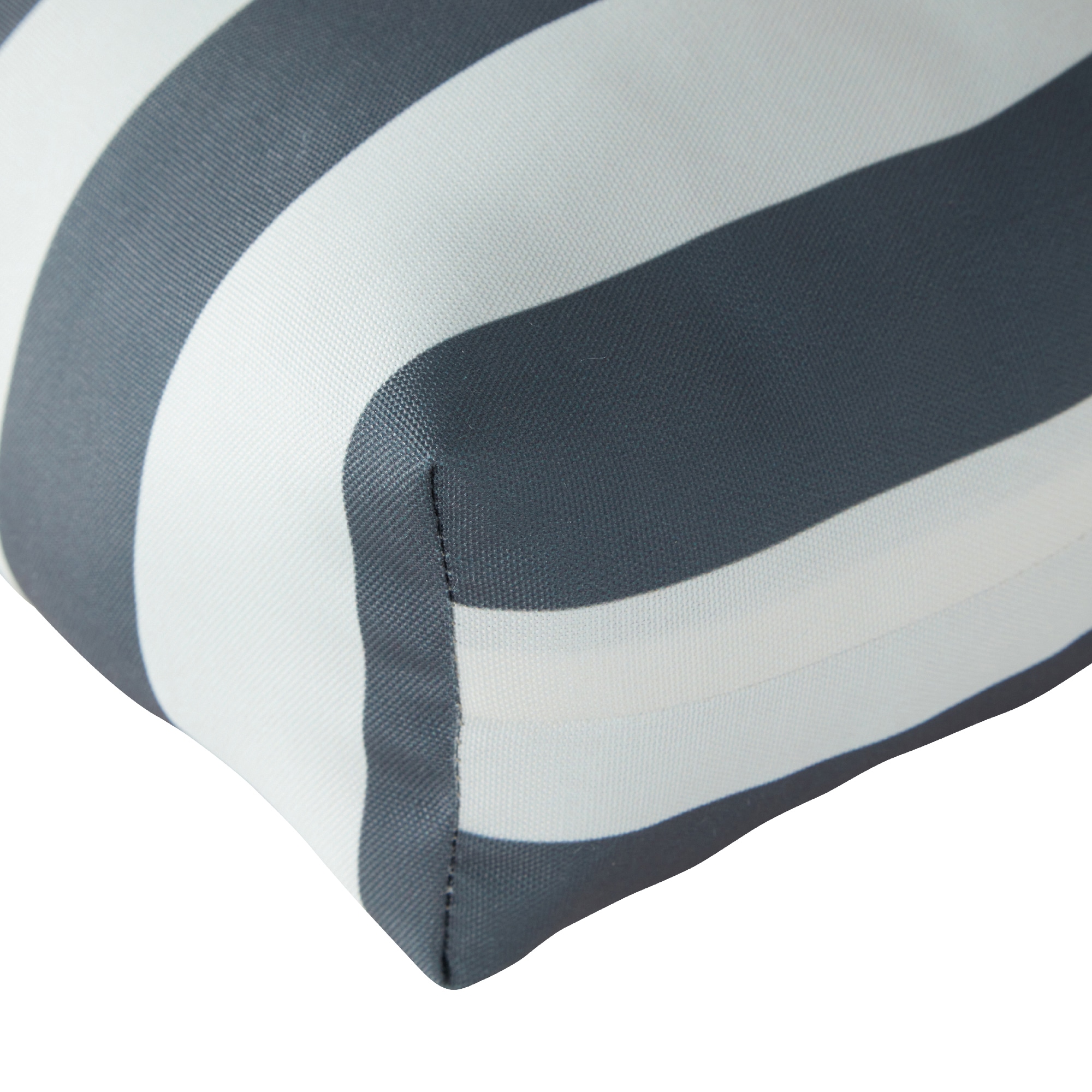 Canopy Stripe Gray 20" Square Outdoor Dining Seat Cushion