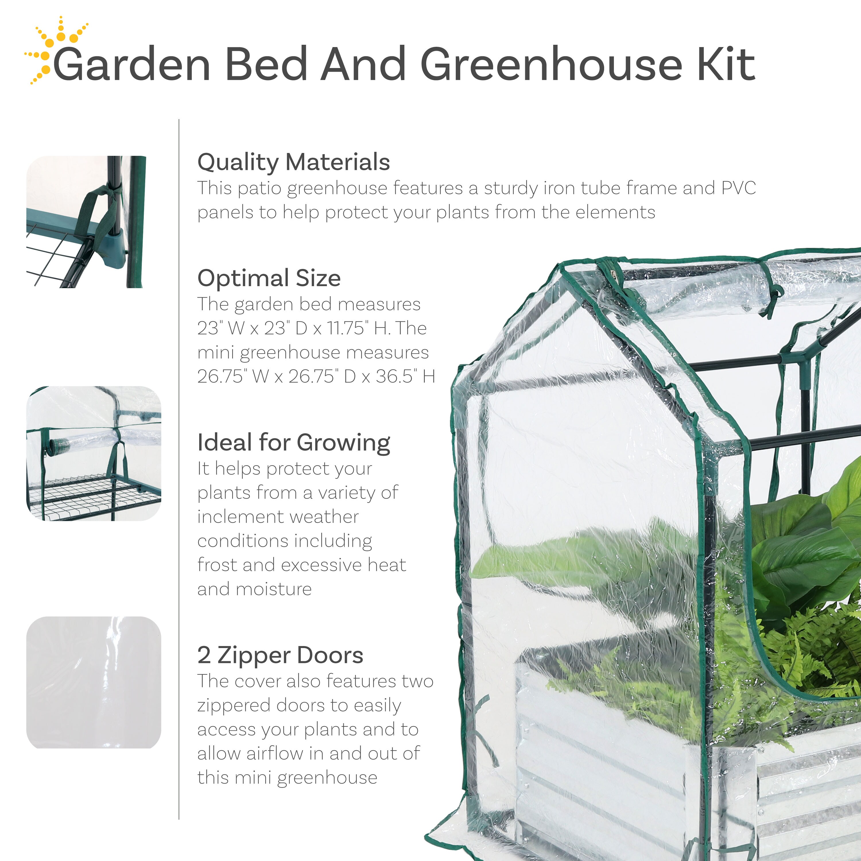 Sunnydaze Decor HB-845 greenhouses - View #7