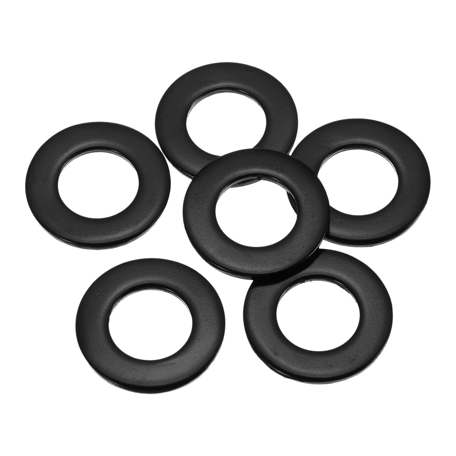Unique Bargains 6pcs 5/8in ID x 15/16in mm OD Flat Washers 304 Stainless Steel Metal Washers Black Zinc Sealing Crush Rings for Screws and Bolts