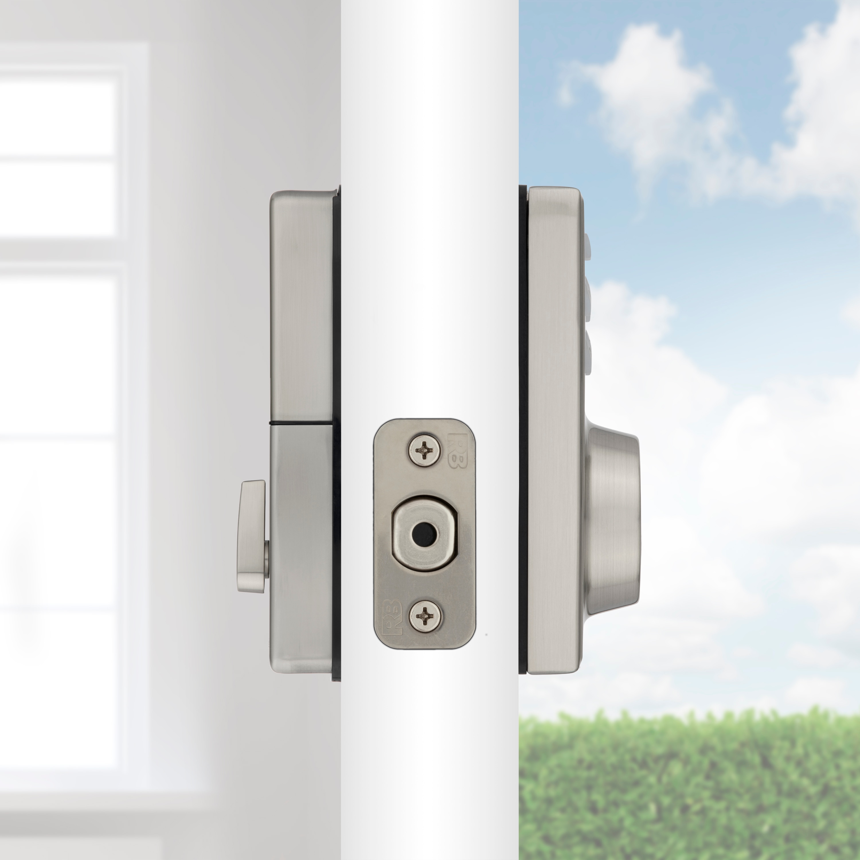 RELIABILT Bragg Satin Nickel Single Cylinder Electronic Deadbolt ...