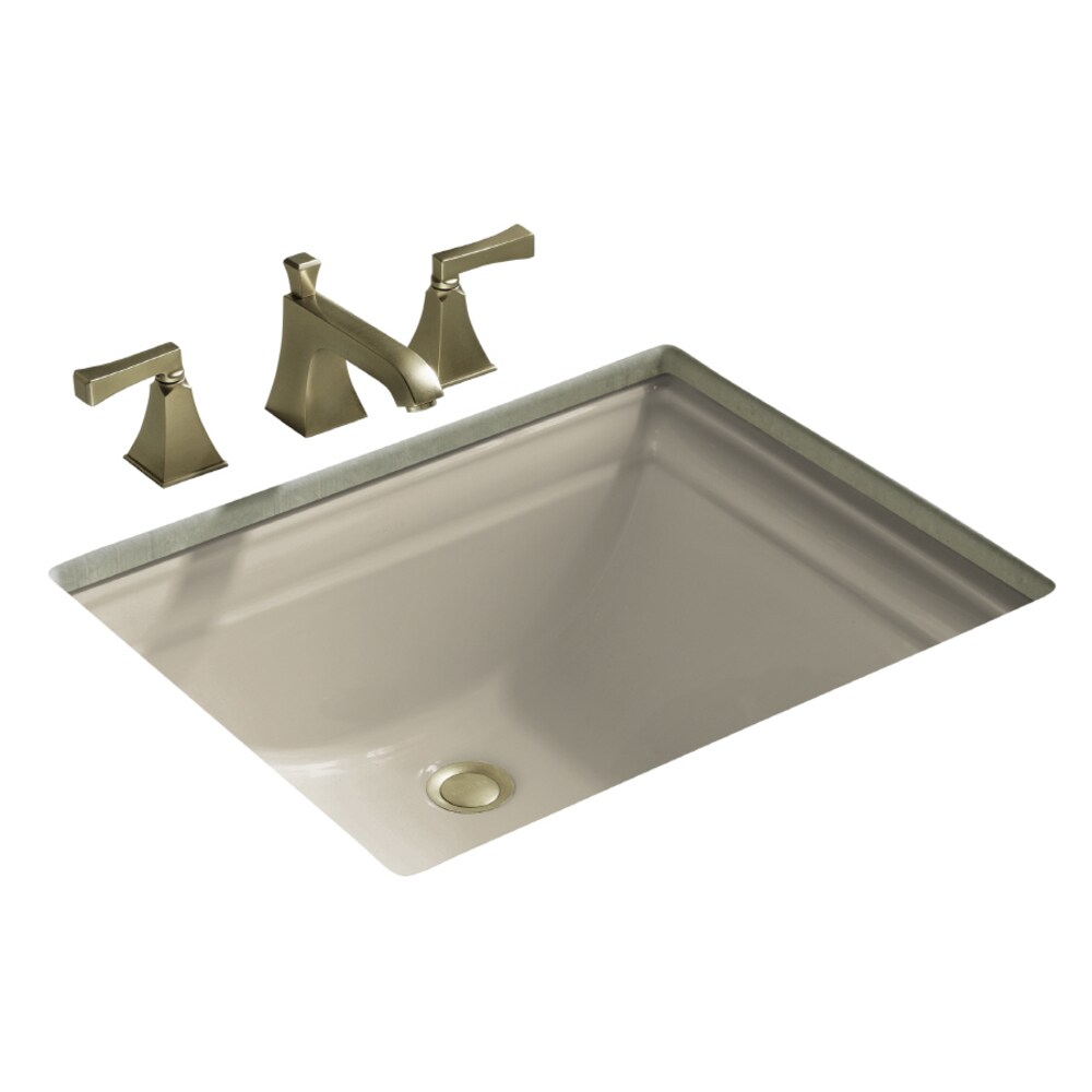KOHLER 2339-G9 Memoirs Vitreous china Undermount Rectangular Traditional Sandbar Bathroom Sink ( 20.6875-Inches x 17.3125-Inches )