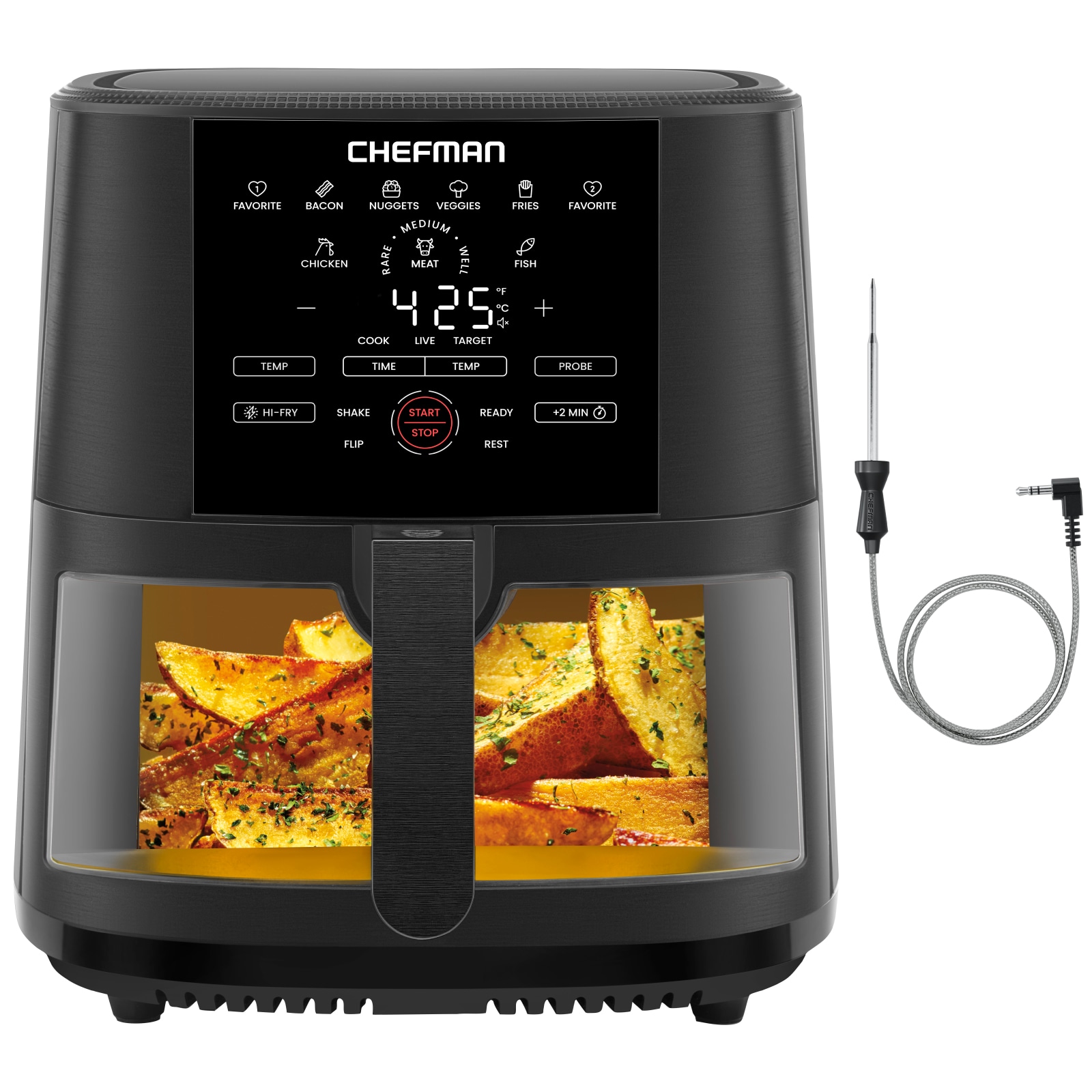 Chefman Turbofry Air Fryer 2-Quart Black Non-Stick Removable Fry Basket  cETLus Safety Listed 1000W in the Air Fryers department at