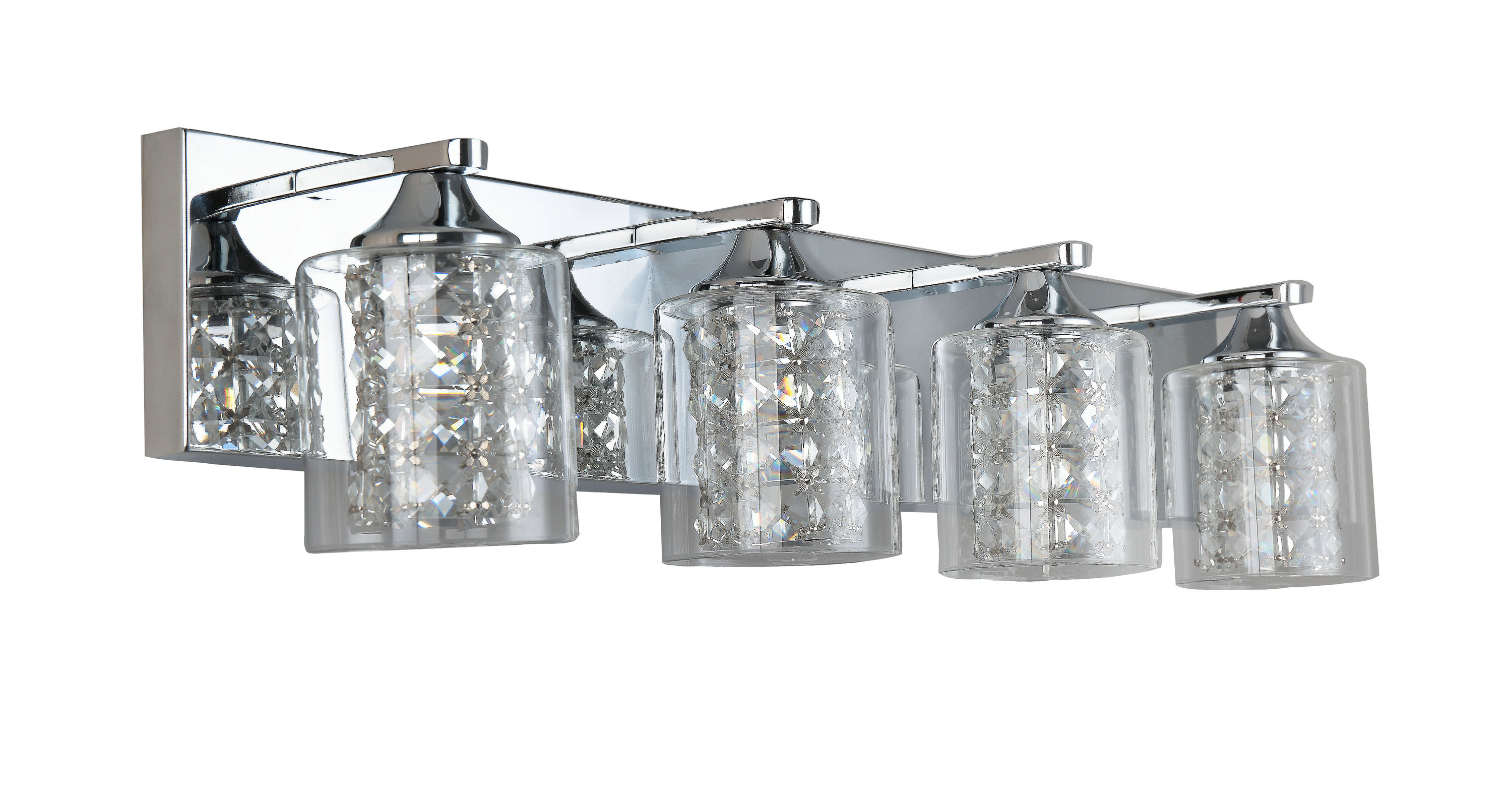 chrome crystal vanity light