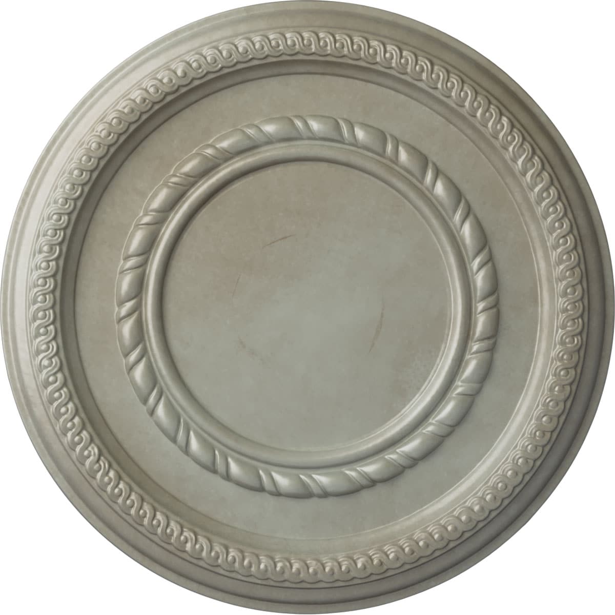 Ekena Millwork CM12FEFLS Federal Roped Small 12.5-in W x 12.5-in L Painted Flash Gold Polyurethane Whole Ceiling Medallion