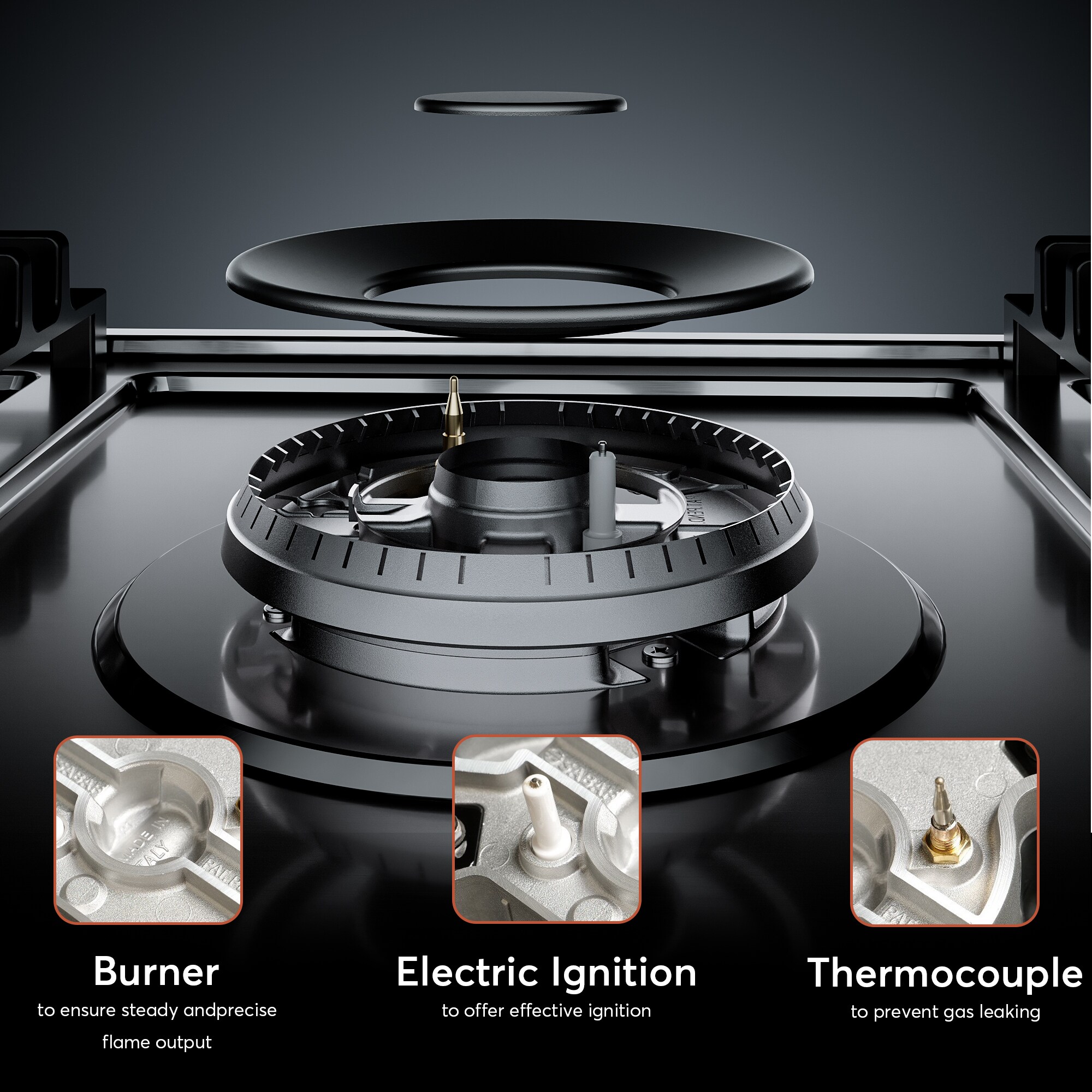 Empava 36 Inch Stainless Steel 5-Burner Gas Cooktop