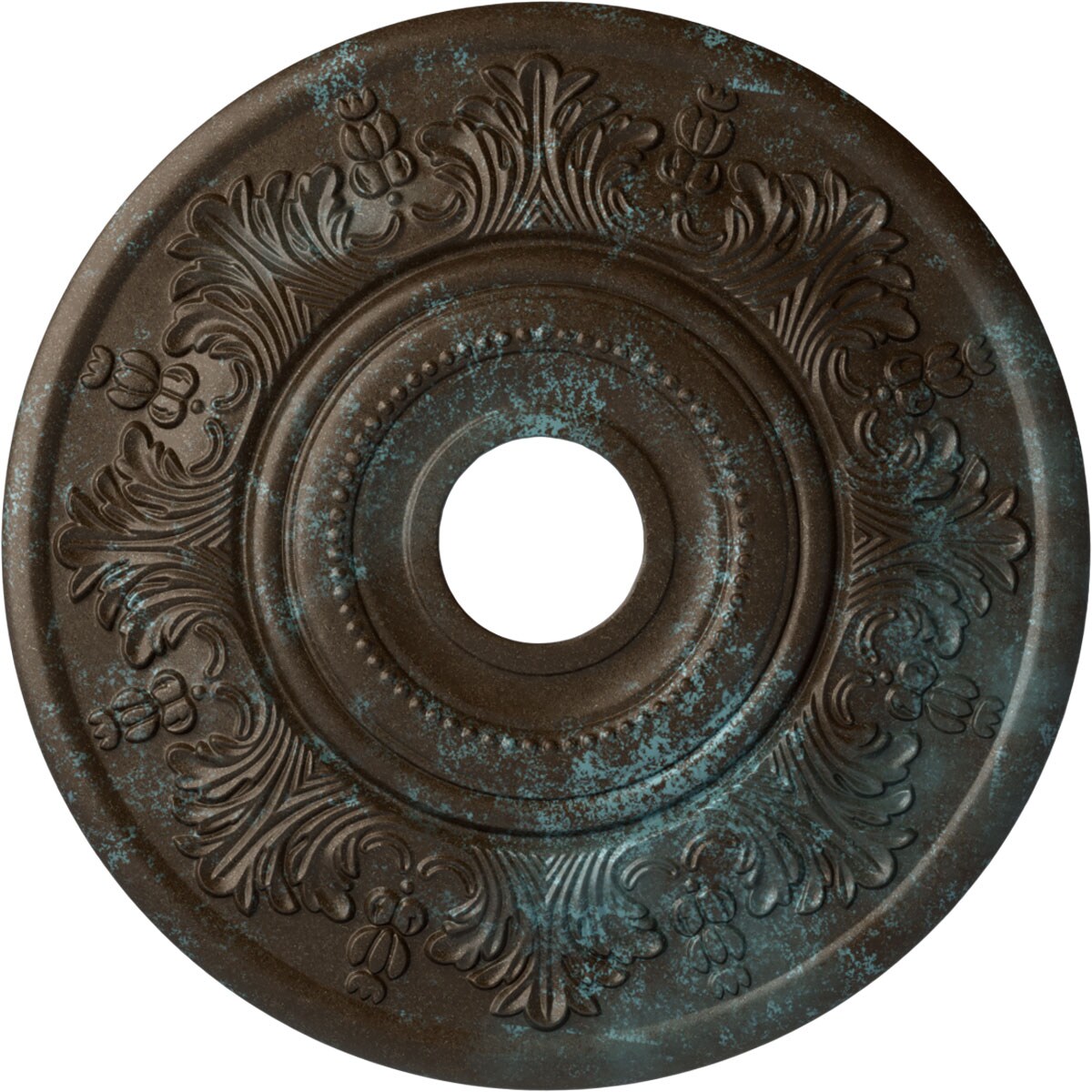 Ekena Millwork CM20VIBBS Vienna 20-in W x 20-in L Painted Bronze Blue Patina Polyurethane Whole Ceiling Medallion