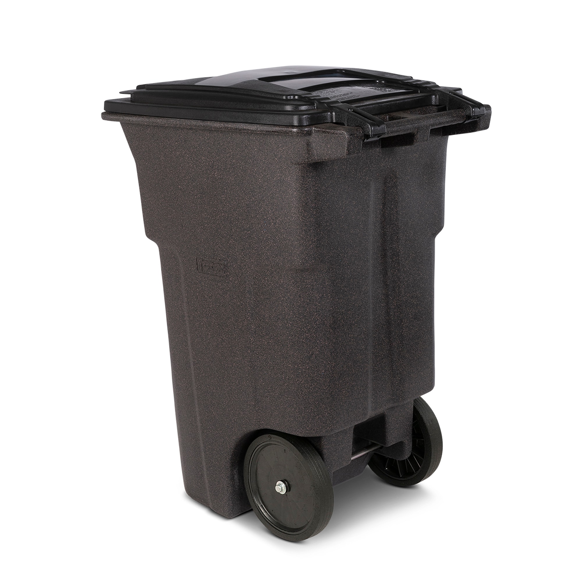 Toter 64-Gallon Brownstone Plastic Wheeled Trash Can with Lid in the ...