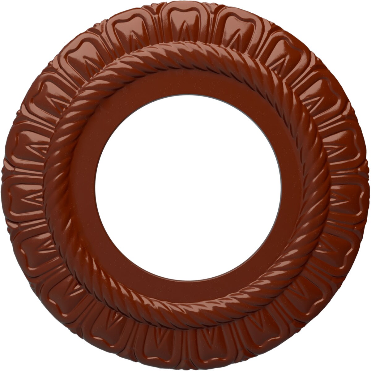 Ekena Millwork CM09CLFIF Claremont 9-in W x 9-in L Painted Firebrick Polyurethane Whole Ceiling Medallion