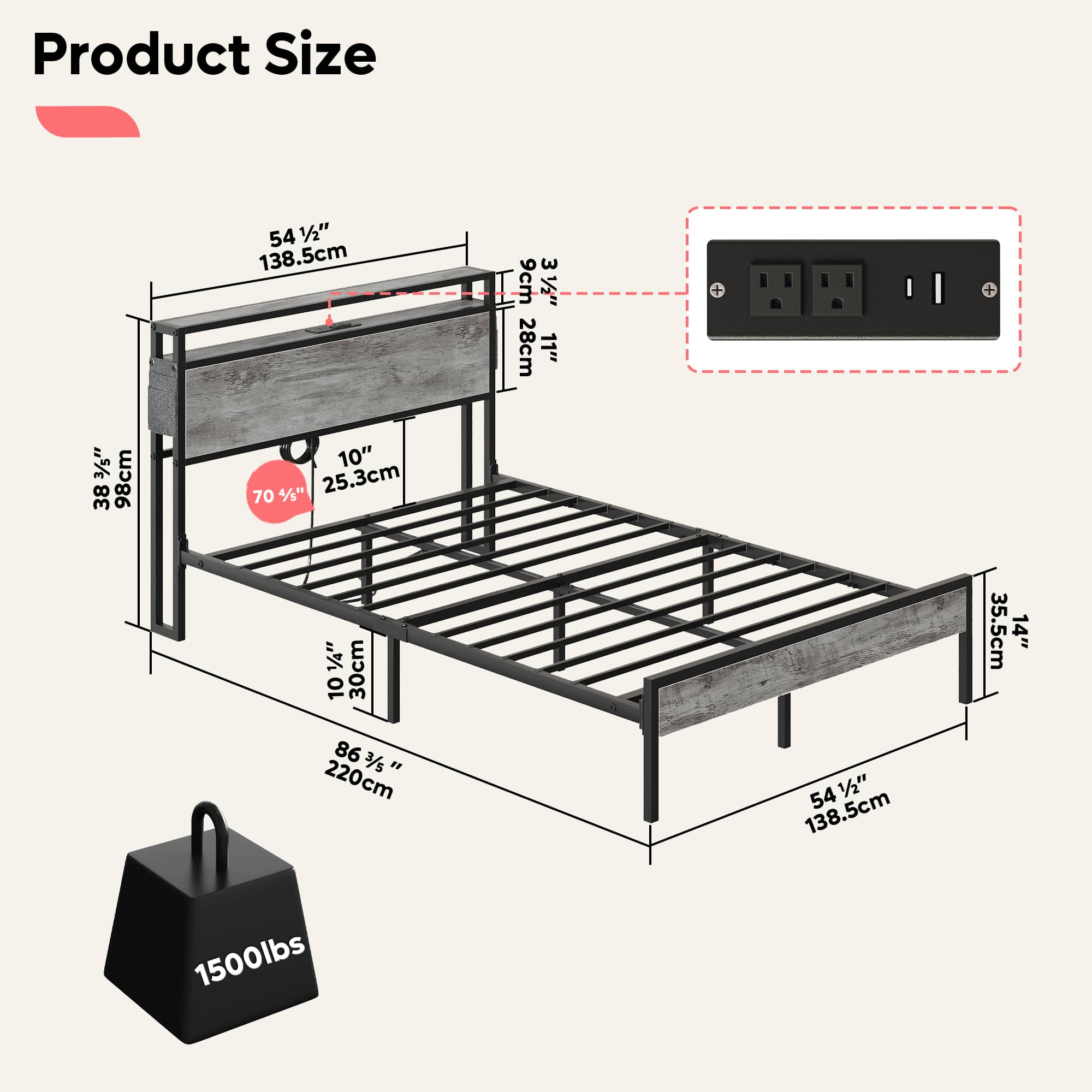 Bestier LOW-B700737B-WGRW beds - View #5