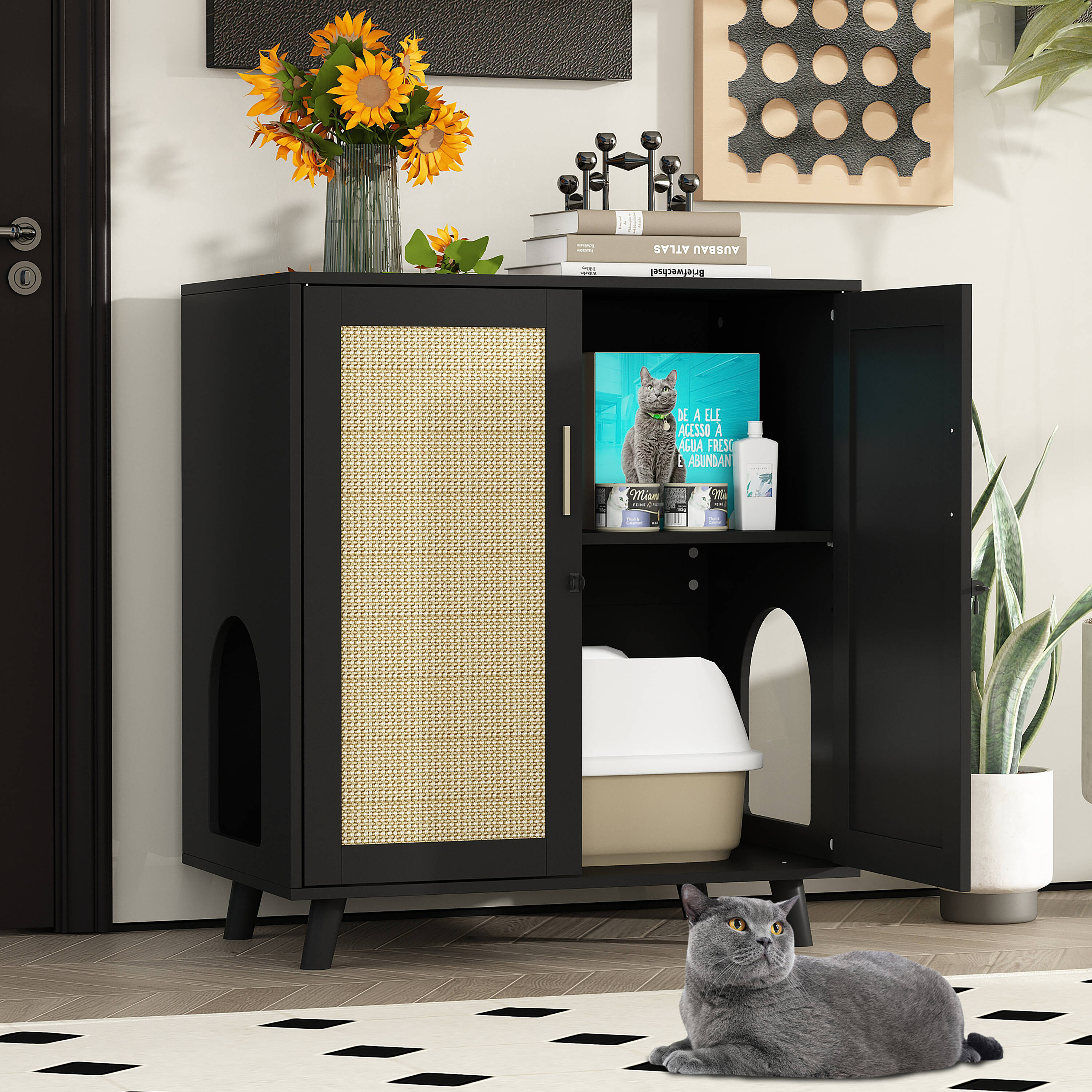 MIDHAM KF180112-03 Composite Indoor Medium Cat House
