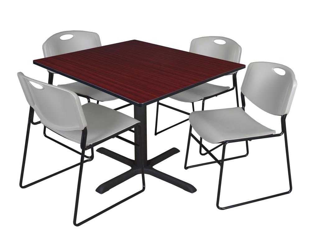 Regency TB4848MH44GY Breakroom Brown 4-Person Training Table (48-in W x 29-in H)