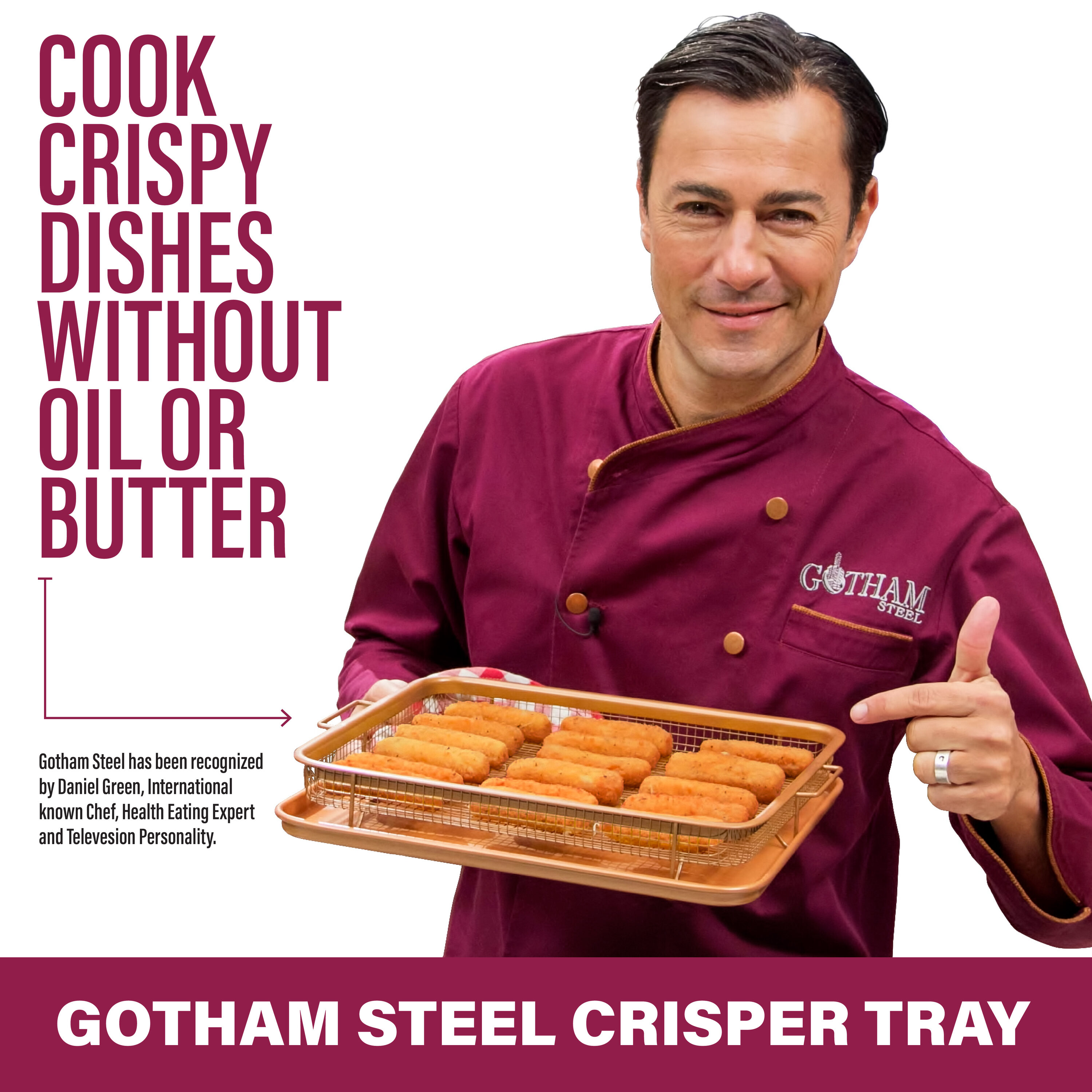 Gotham Steel 2626 Crisper Tray Baking Pan