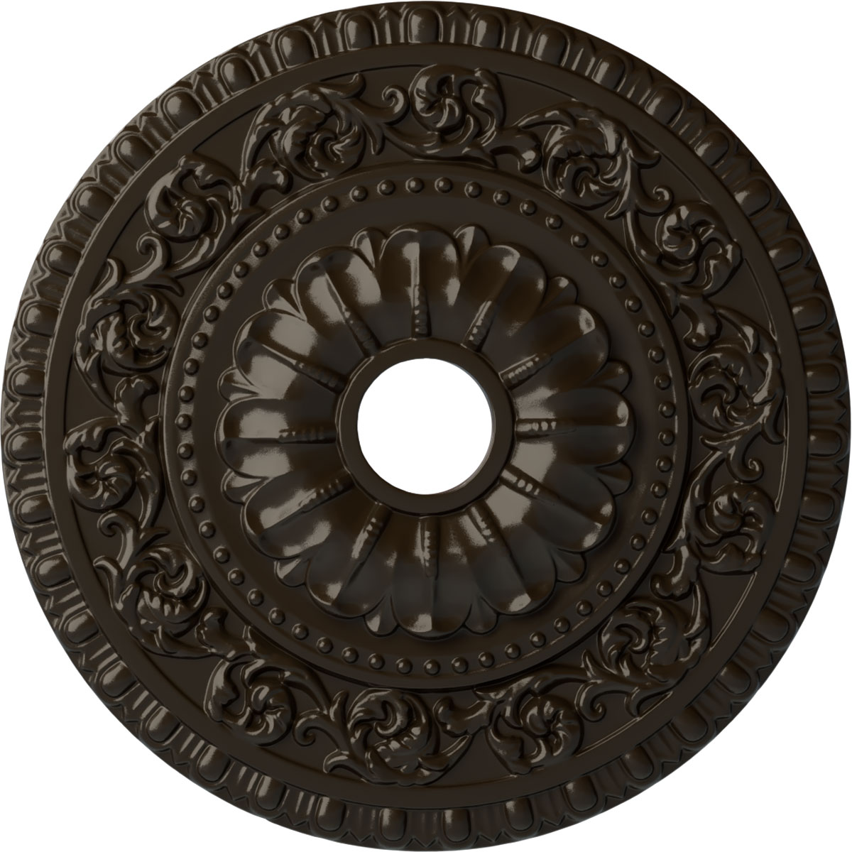 Ekena Millwork CM23VASHF Vaduz 23.5-in W x 23.5-in L Painted Stone Hearth Polyurethane Whole Ceiling Medallion