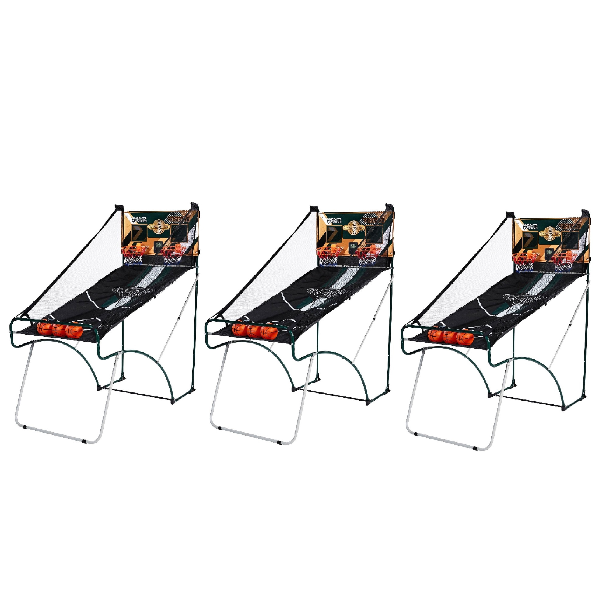 Lancaster Gaming Company Lancaster Sports EZ-Fold 2 Player Arcade Dual Basketball Hoop Shot Game (3 Pack)