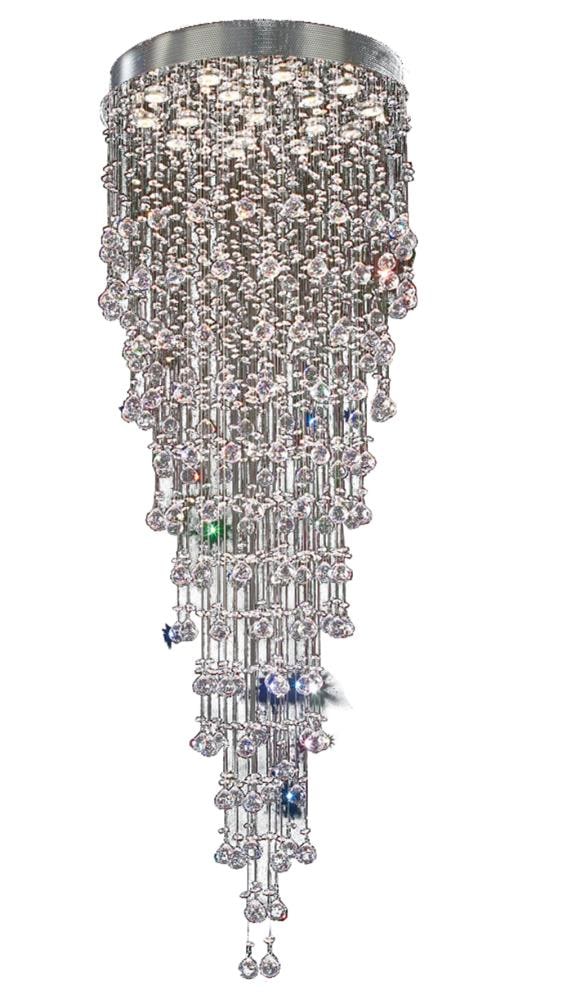 PLC Lighting 81727 PC 1-Light Polished Chrome Transitional Dry Rated Chandelier