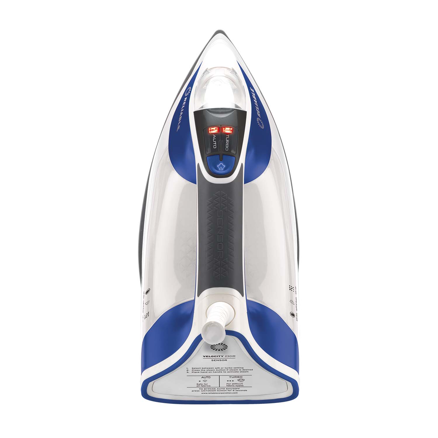 Velocity 240IR Blue and White Compact Vapor Generator Steam Iron