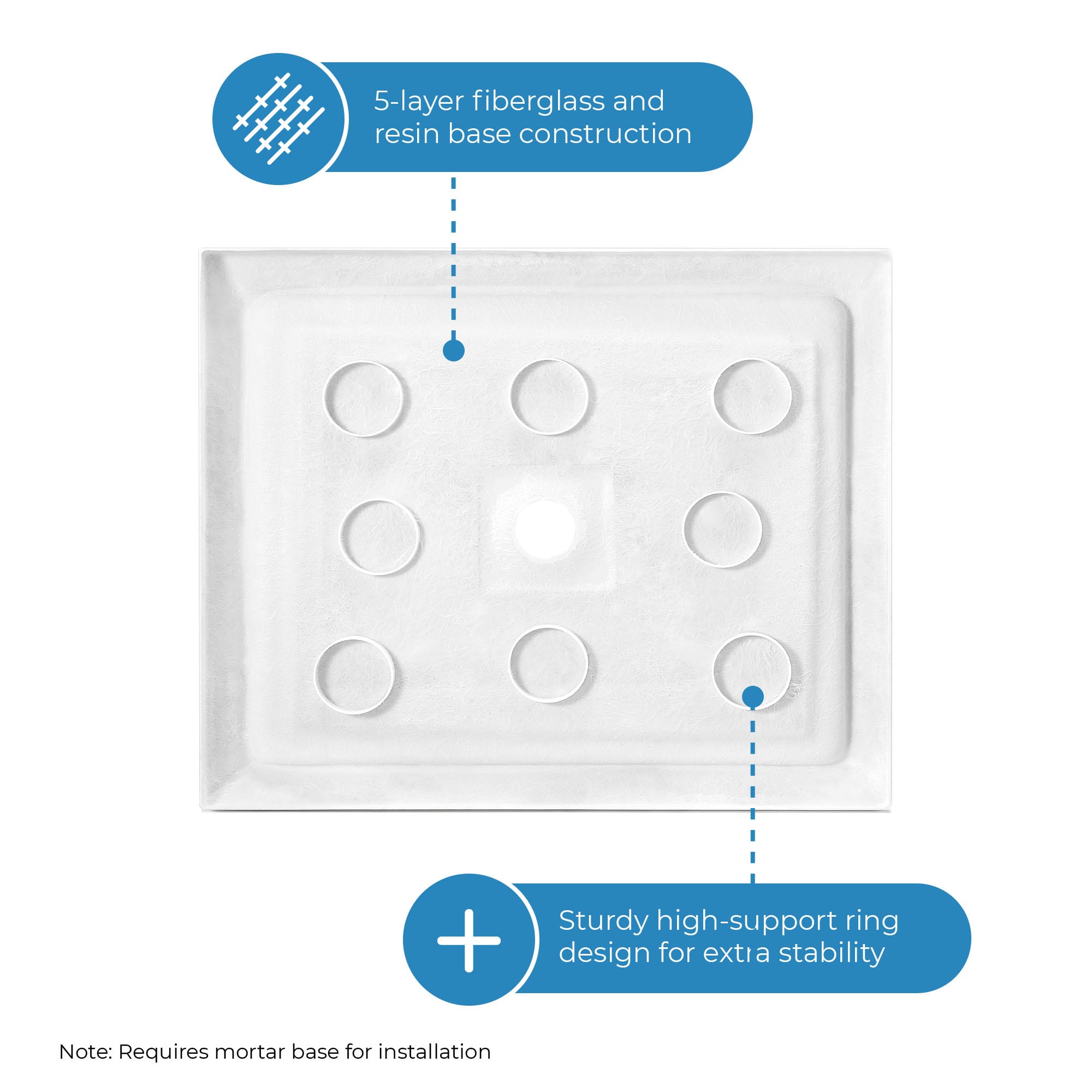 OVE Decors 15SBR-BALI40-WHT Shower-Floors - View #5