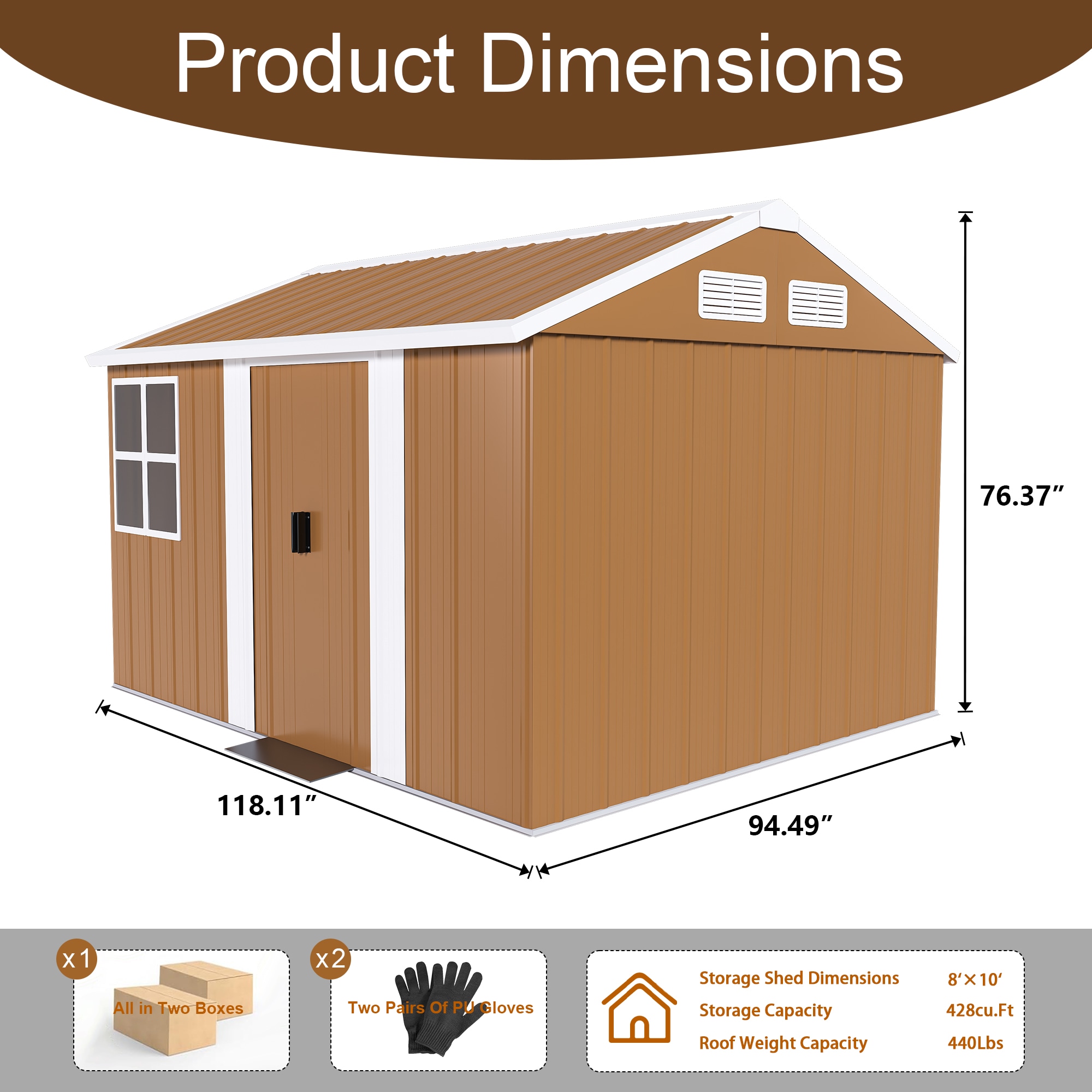 Mondawe MD-W291100001 Metal-Storage-Buildings-Sheds - View #9