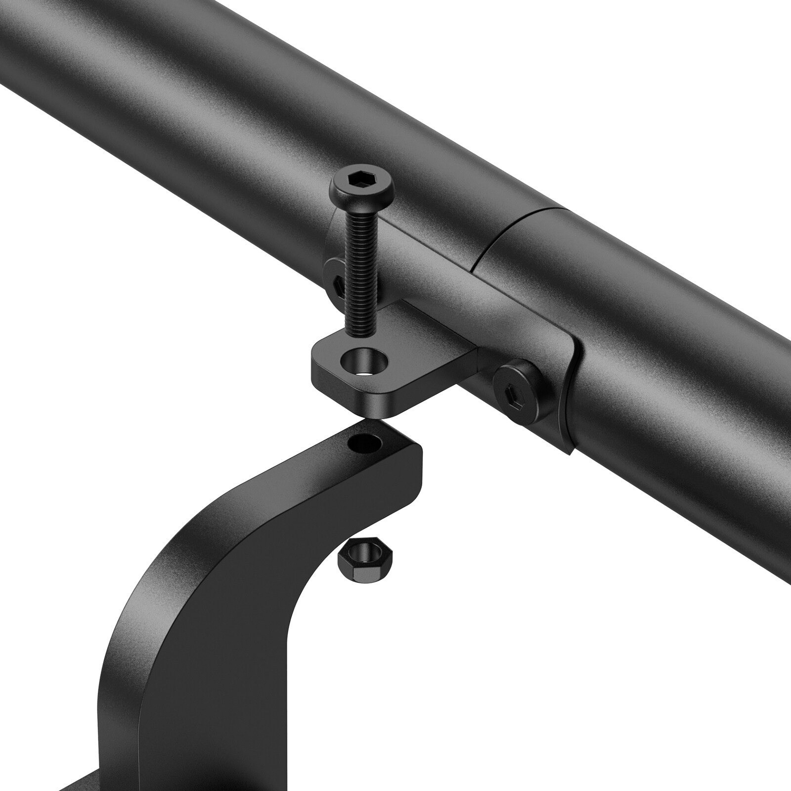 VELMONT INC 4 Foot Wall Mounted Stair Handrail Black Aluminum Indoor ...