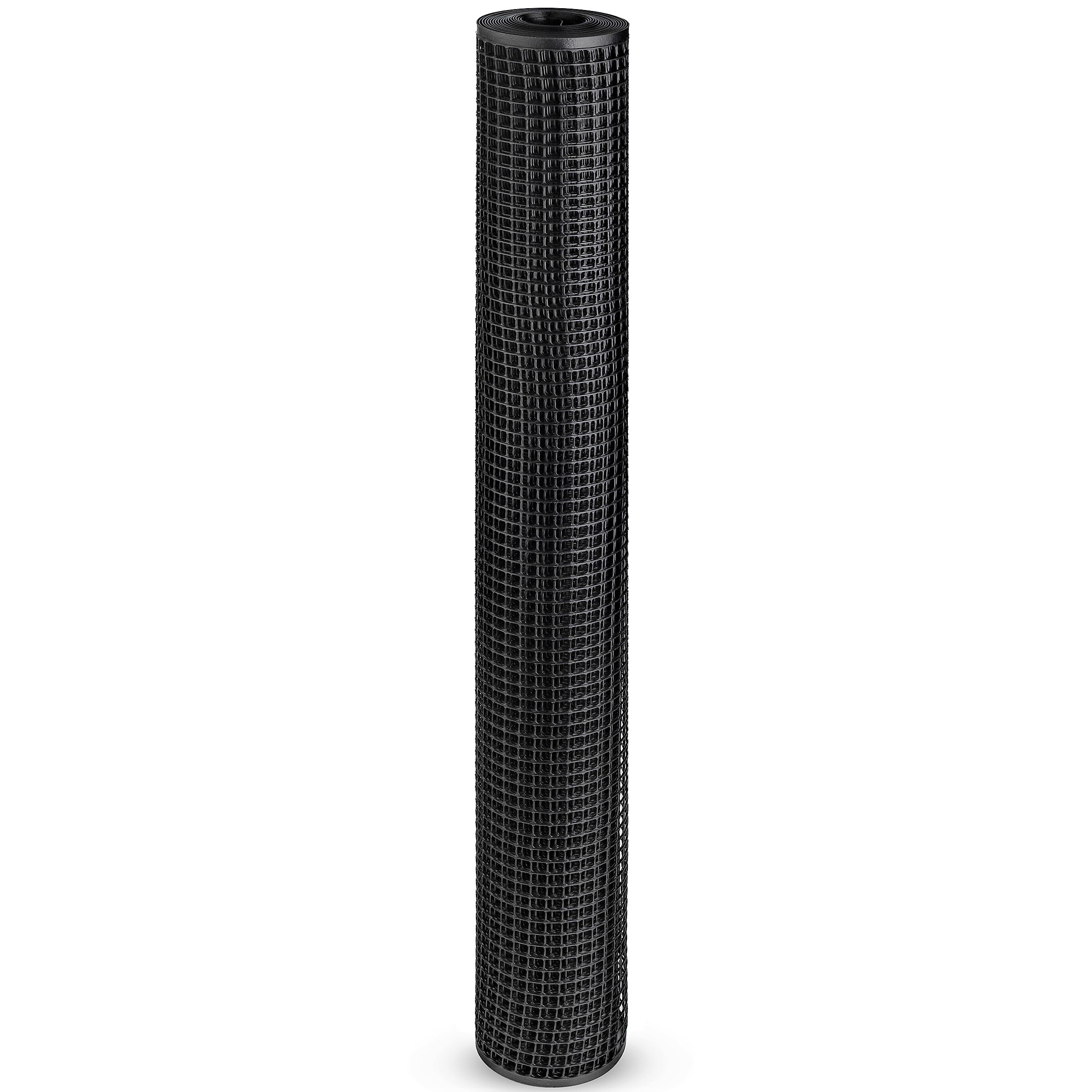 BOEN 15-ft 7-Gauge Black Plastic Extruded Mesh Rolled Fencing