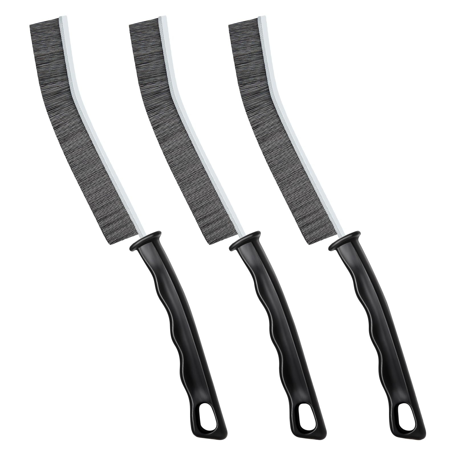 Oyezvary  Hard Bristled Crevice Cleaning Brush Set Includes Three Multifunctional Gap Cleaning Tools for Bathroom Kitchen Tiles Window Door Slots