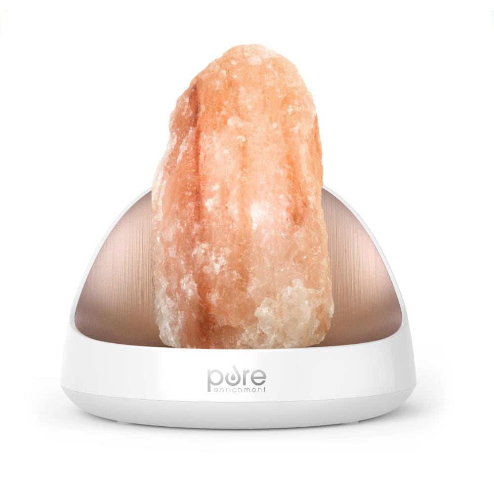 Pure Enrichment Pure Glow Salt Lamp and Ultrasonic Oil Diffuser 0.026-Gallon Tabletop Cool Mist Humidifier (For Rooms 151-400-sq ft)