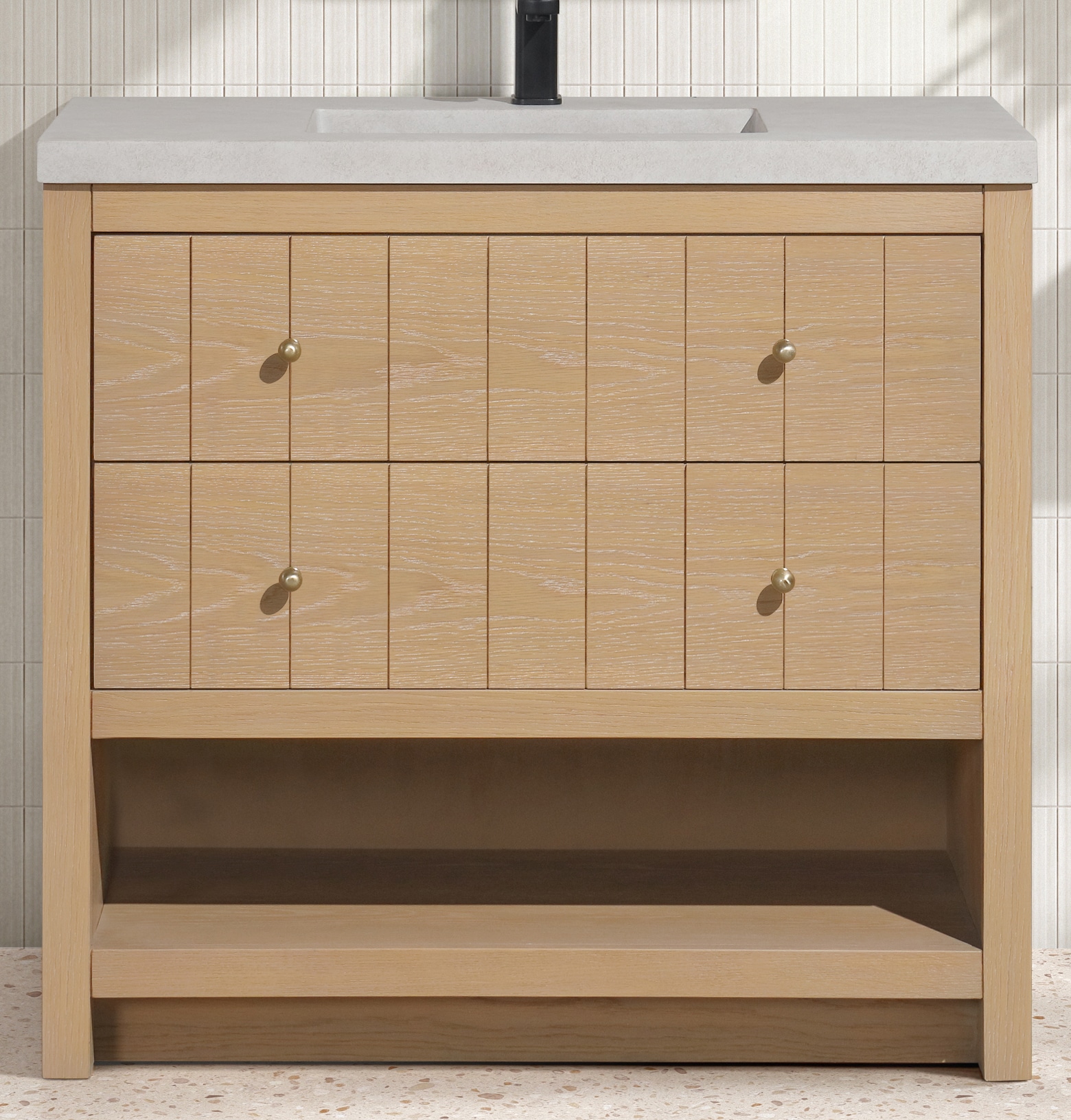 Ari Kitchen & Bath AKB-MONICA-36-OAK Bath-Vanity-Combo - View #7