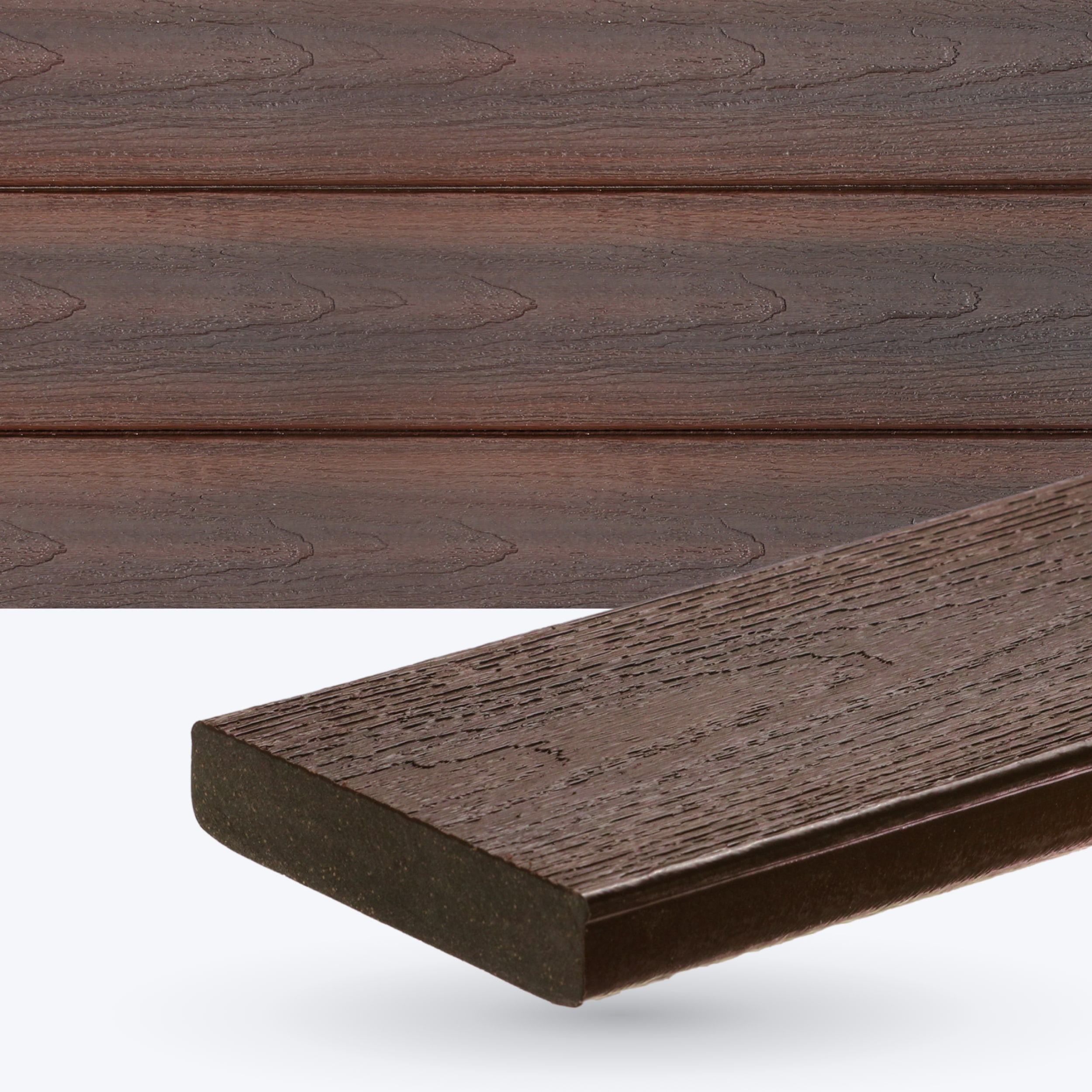 DuxxBak DX-O-192SR-SE Optima Dekk 1-in x 6-in x 16-ft Sedona Red Square Composite Deck board