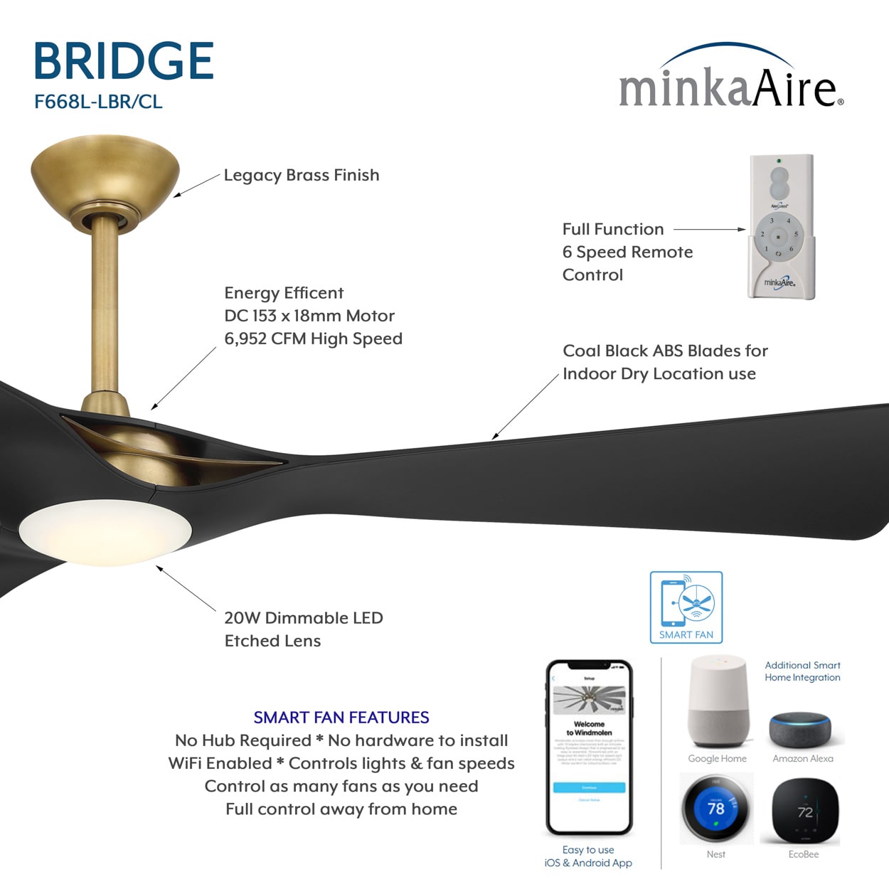 Minka Aire F668L-LBR/CL Ceiling-Fans - View #4