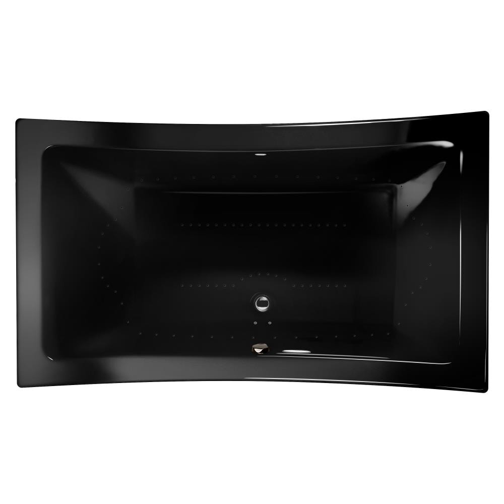 Jacuzzi ALL7236ACR5CXB Allusion 36-in W x 72-in L Black Acrylic Rectangular Front Center Drain Drop-In Air Bath