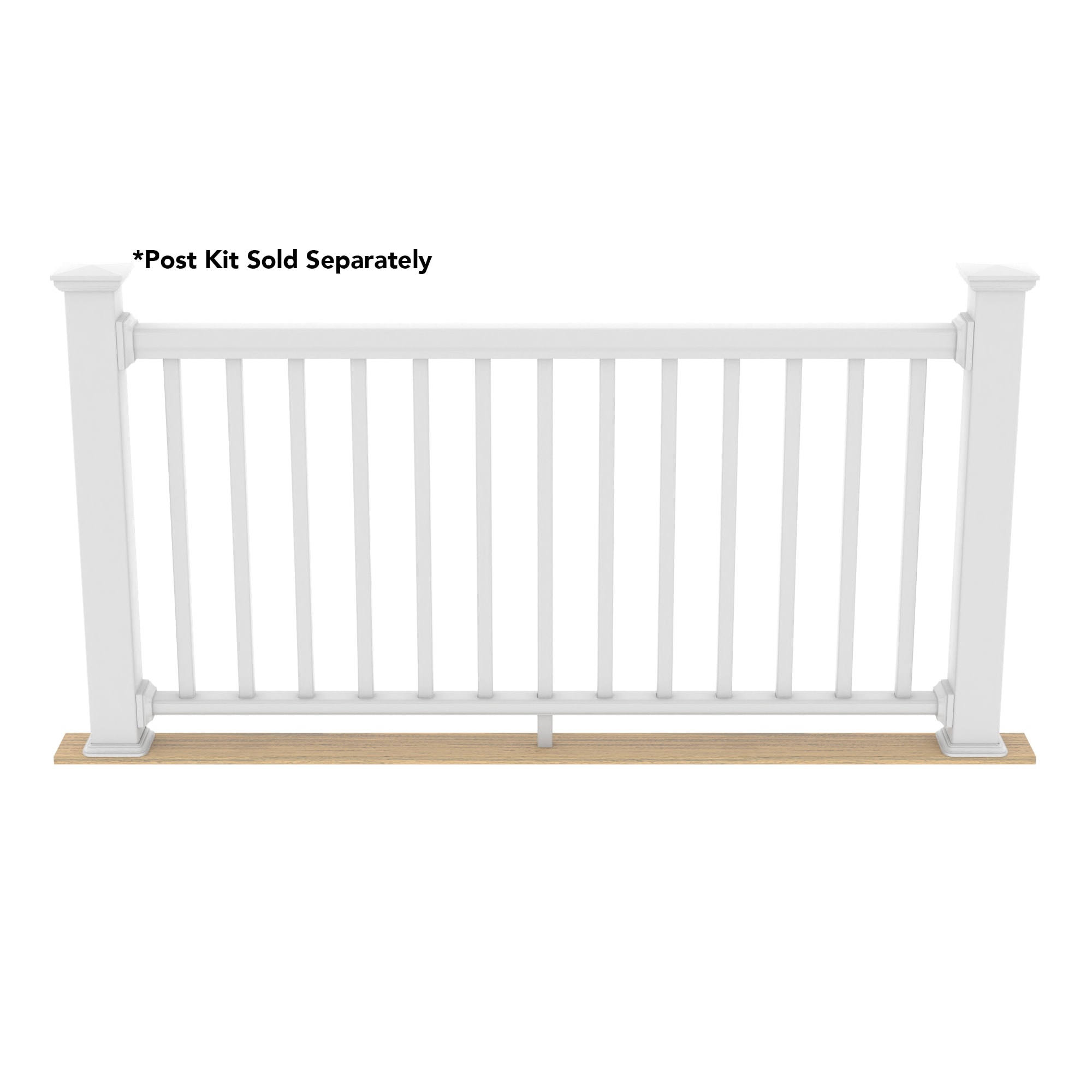 Deckorators Grab And Go 6 Ft X 275 In X 42 In White Composite Deck Rail Kit In The Deck Railing