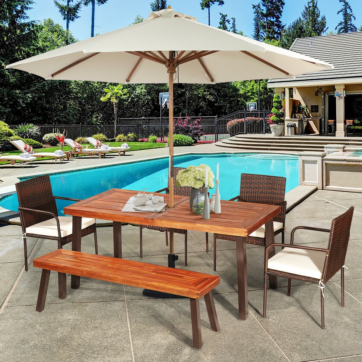 WELLFOR OUZN66354 Patio-Tables - View #9