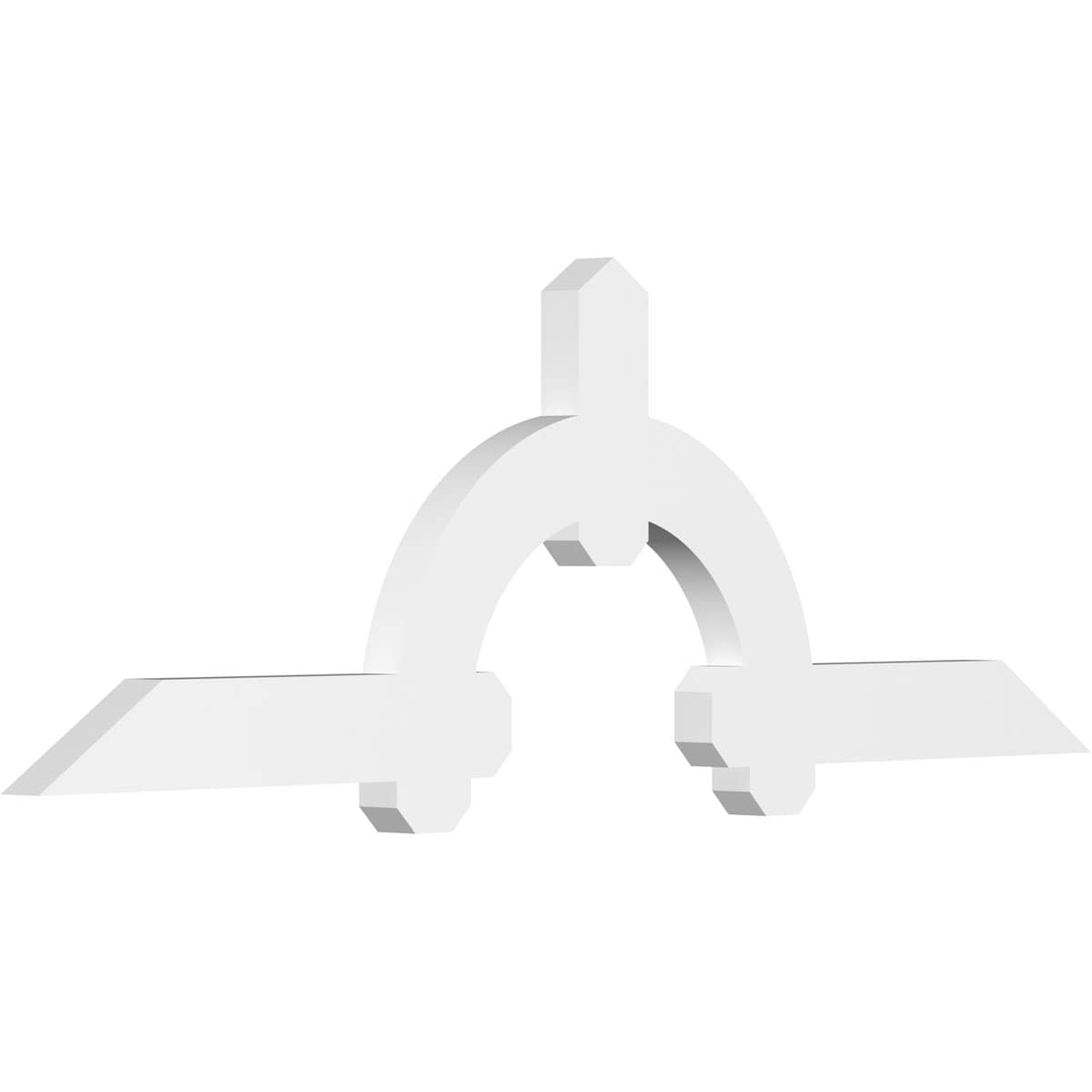 Ekena Millwork GBP060X20X0204ERI00 Ericson White PVC Gable bracket