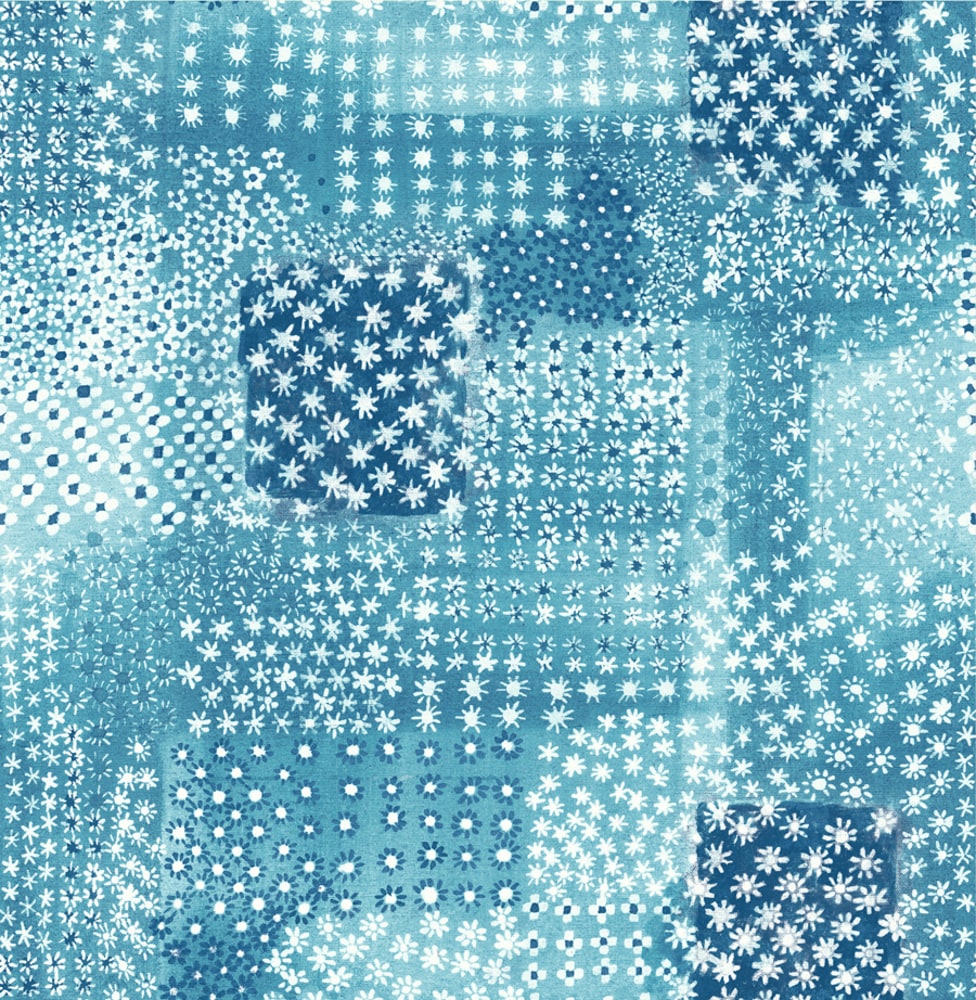 A-Street Prints 1014-001862 Kismet 56.0-Sq. Feet Indigo Non-woven Floral Unpasted Wallpaper