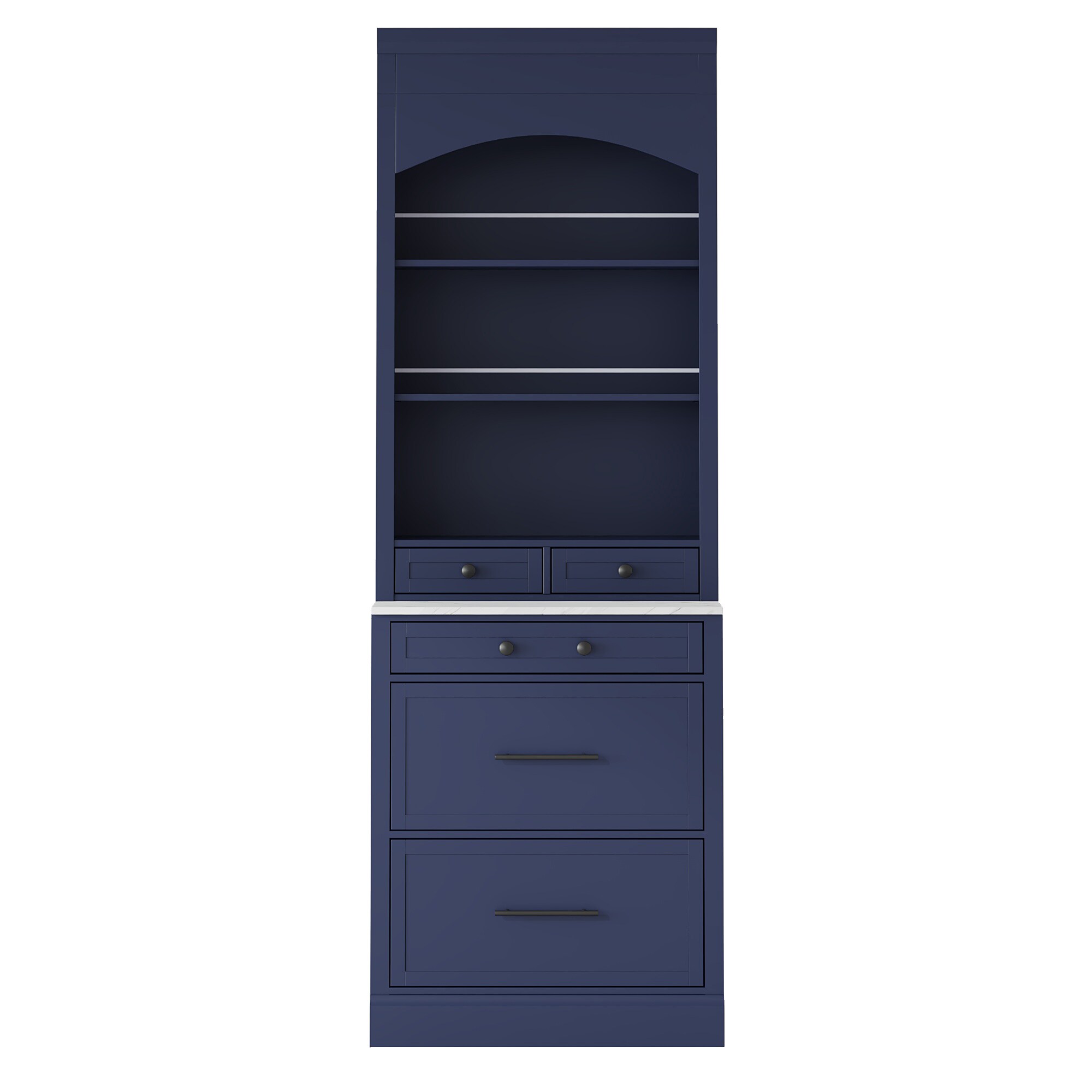 SINOFURN SYA010550BL Rustic MDF Blue Pantry