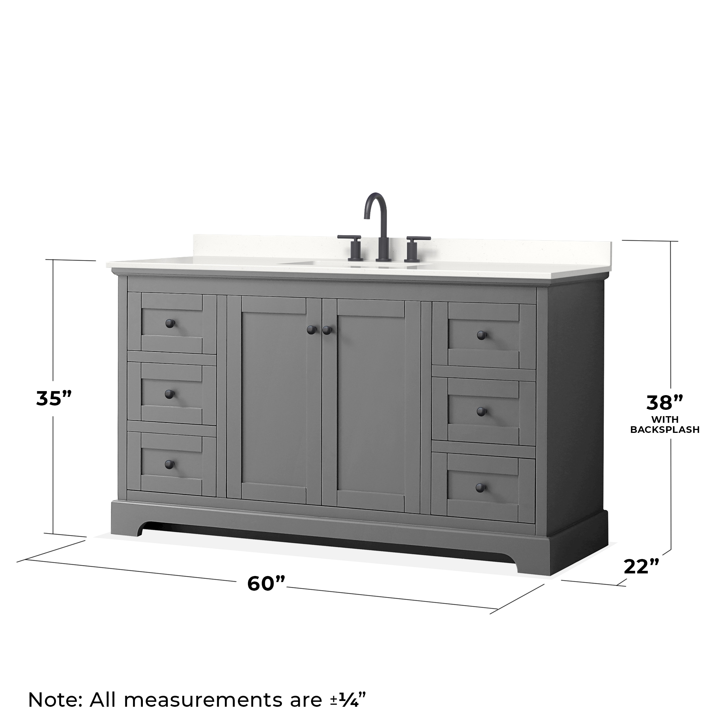 Wyndham Collection WCV232360SGBWQUS3MXX Bath-Vanity-Combo - View #5