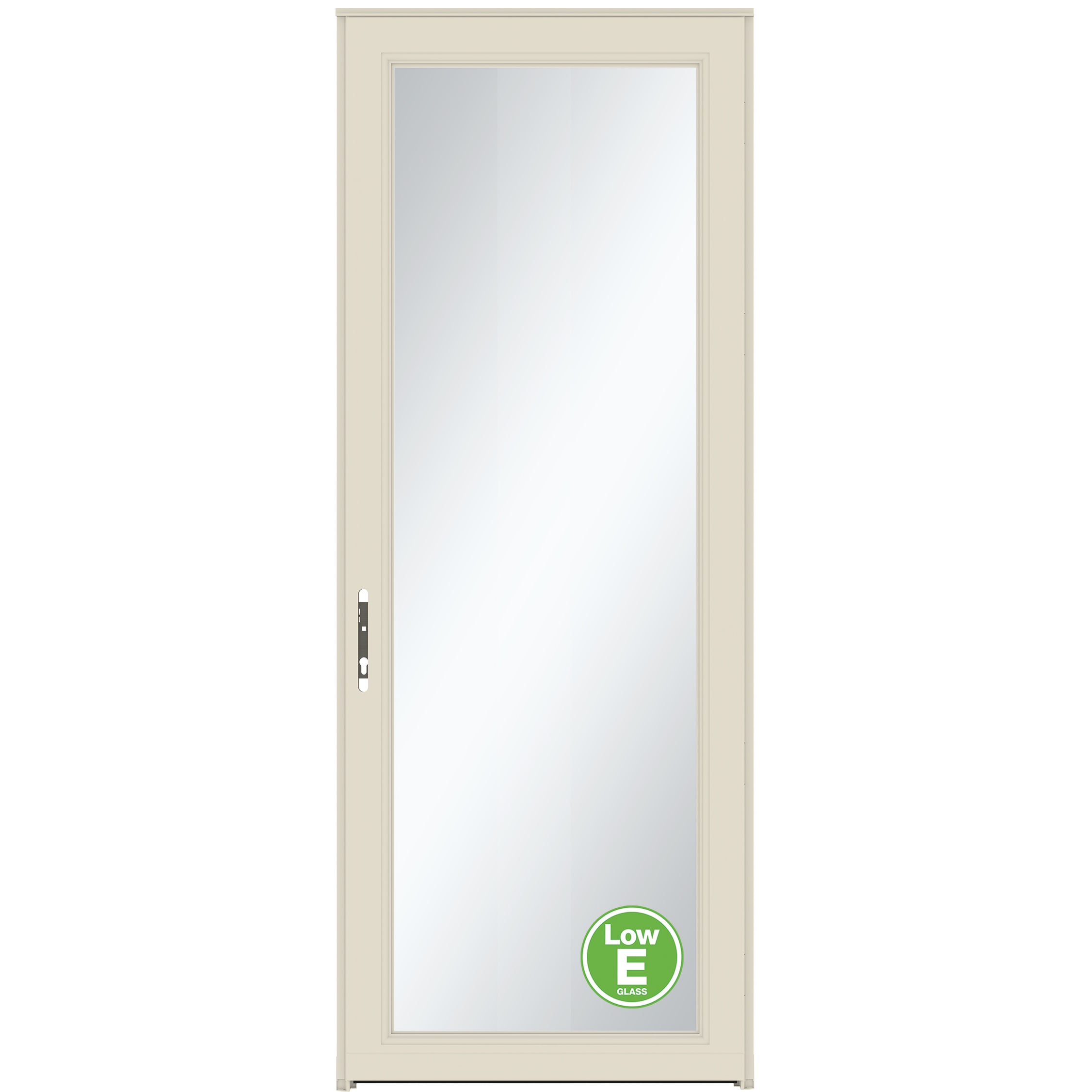 Signature Selection Low-E 36-in x 96-in Almond Full-view Interchangeable Screen Aluminum Storm Door in Off-White | - LARSON 14904089RE