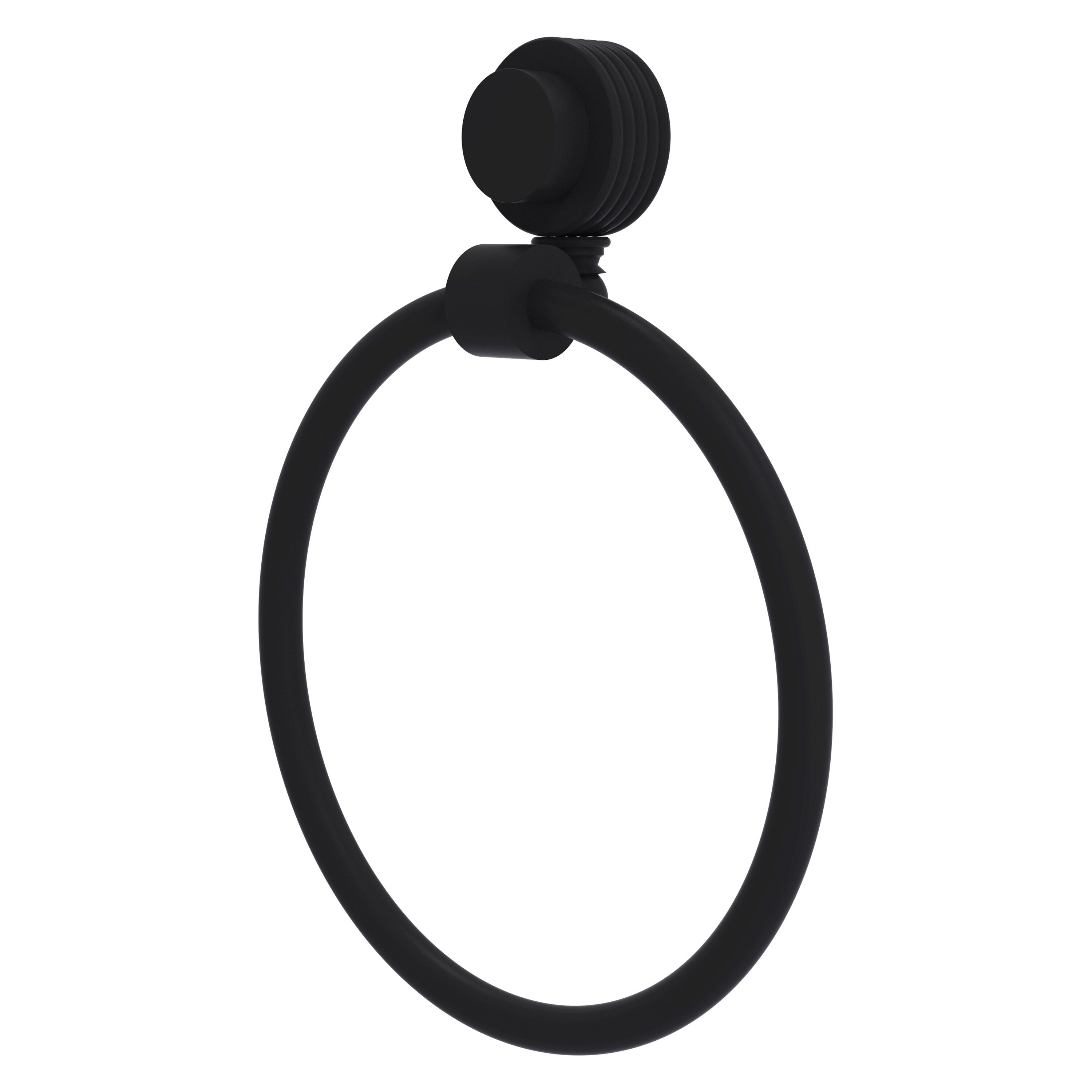 Allied Brass 416G-BKM Venus Matte Black Wall mount Single Towel Ring