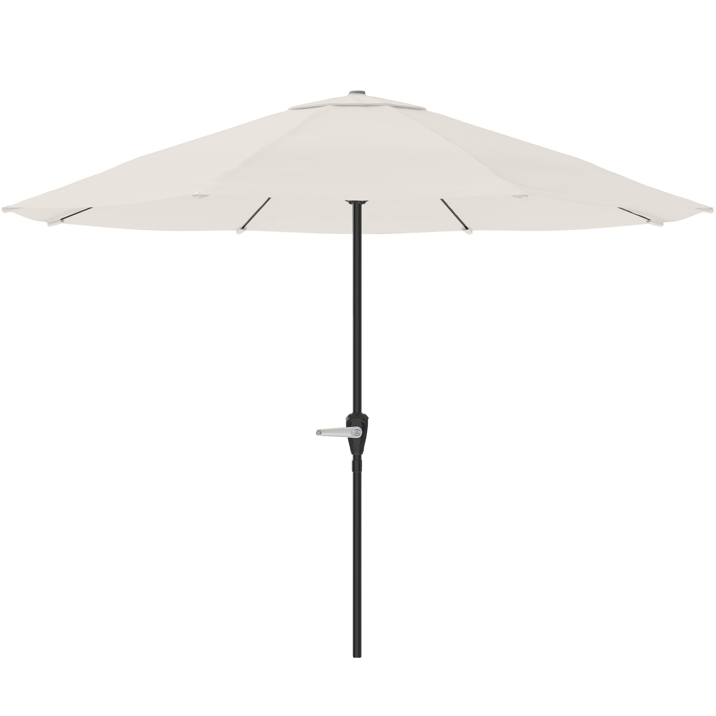 Nature Spring 361962BFE 9.0-ft Steel Tan No-tilt Garden Patio Umbrella