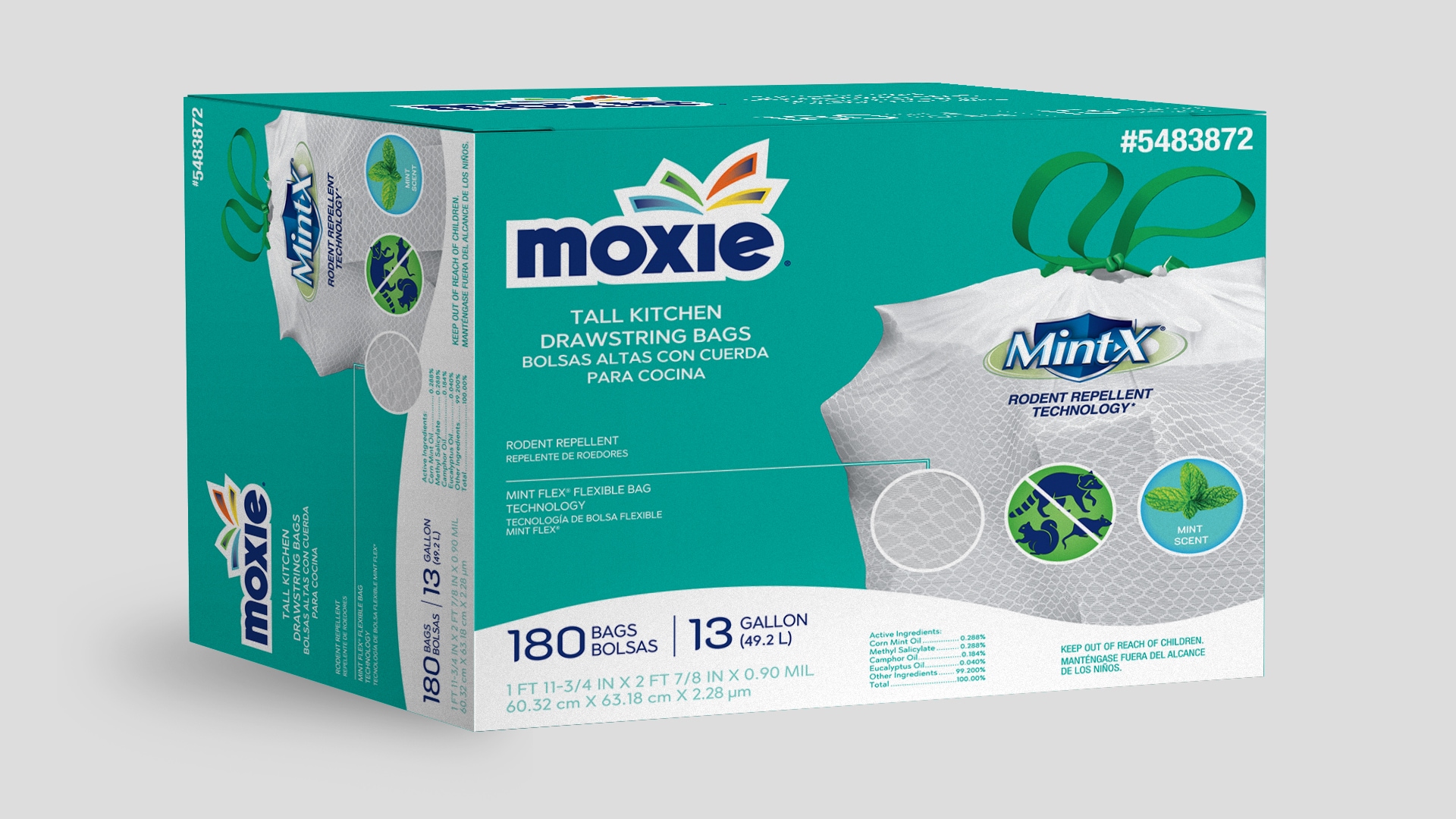 MOXIE 50-Pack 18-Gallon White Plastic Kitchen Trash Bag – Arborb