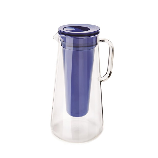 LifeStraw 7-cup Blue Glass Water Filter Pitcher in the Water Filter Pitchers  department at