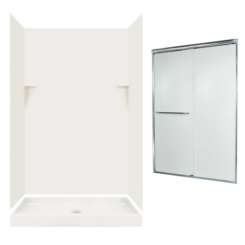 Swan Swanstone Shower Package 48 In X 32 In X 72 In Alcove Shower With Frameless Door Chrome