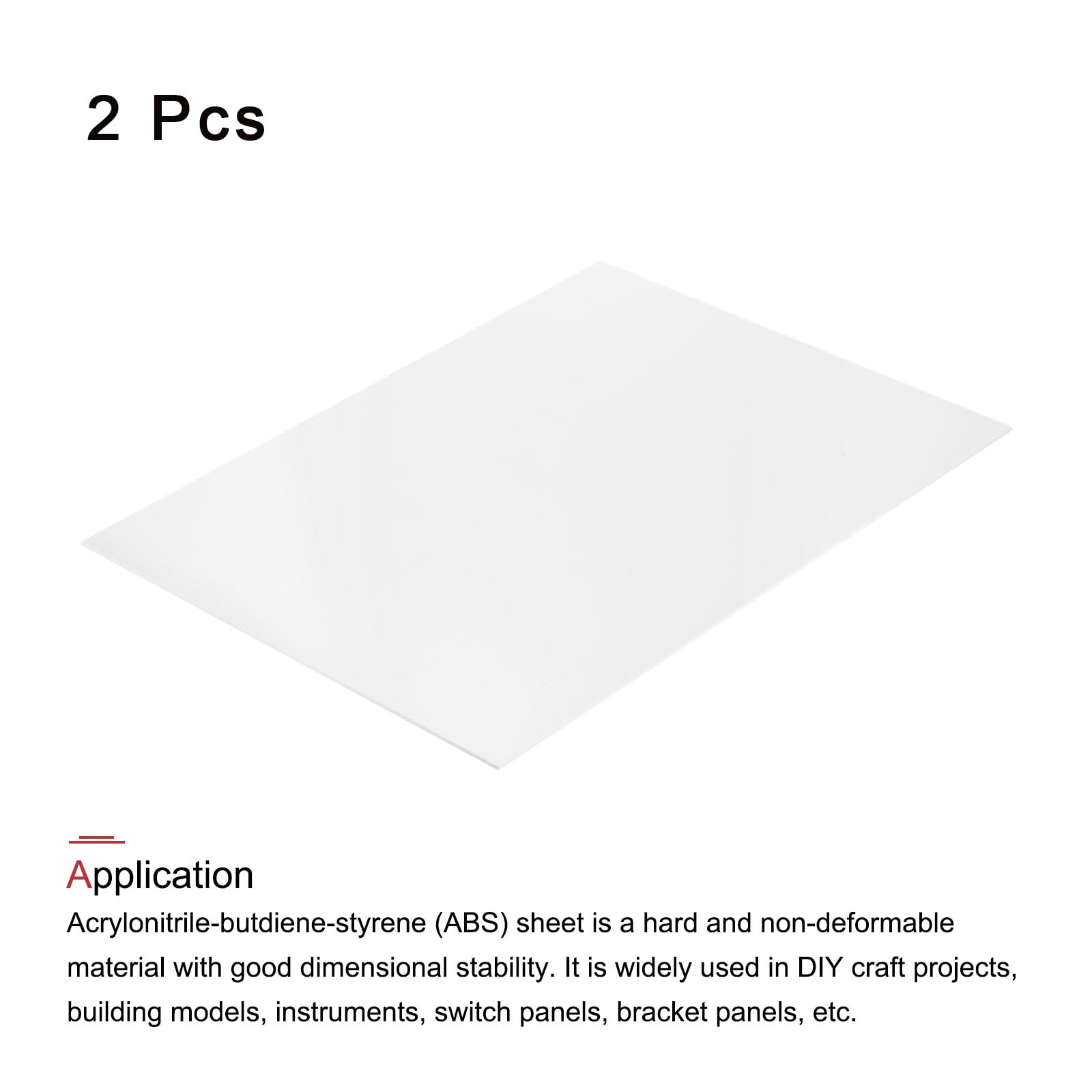 Aoibox ABS Plastic Sheets 16 in x 12 in x 0 02 in White Smooth Styrene ...