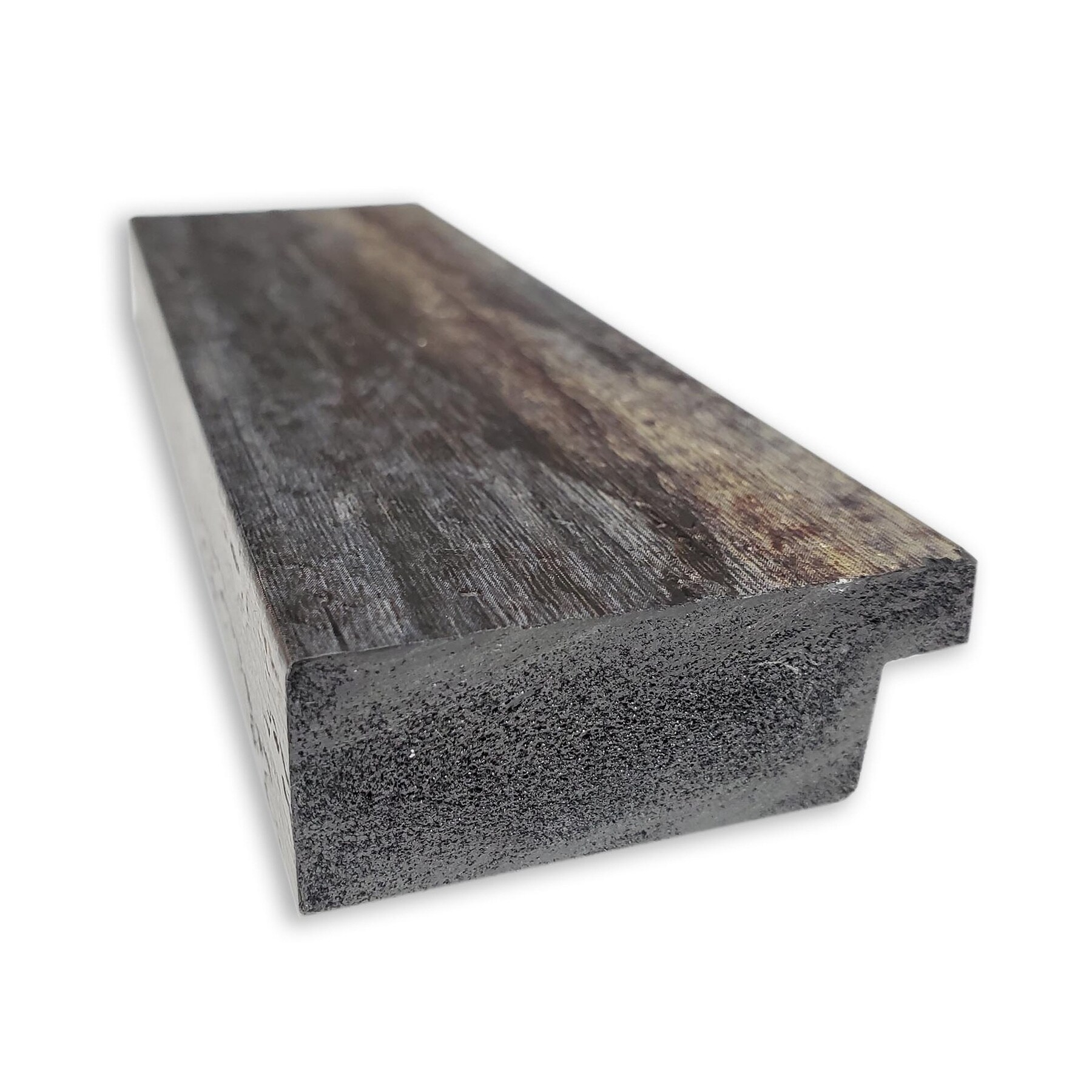 Amanti Art Beveled Bathroom Wall Mirror - Bark Rustic Char Frame Bark Rustic Char Narrow Outer Size: 21 x 27 in Silver, Brown, Black