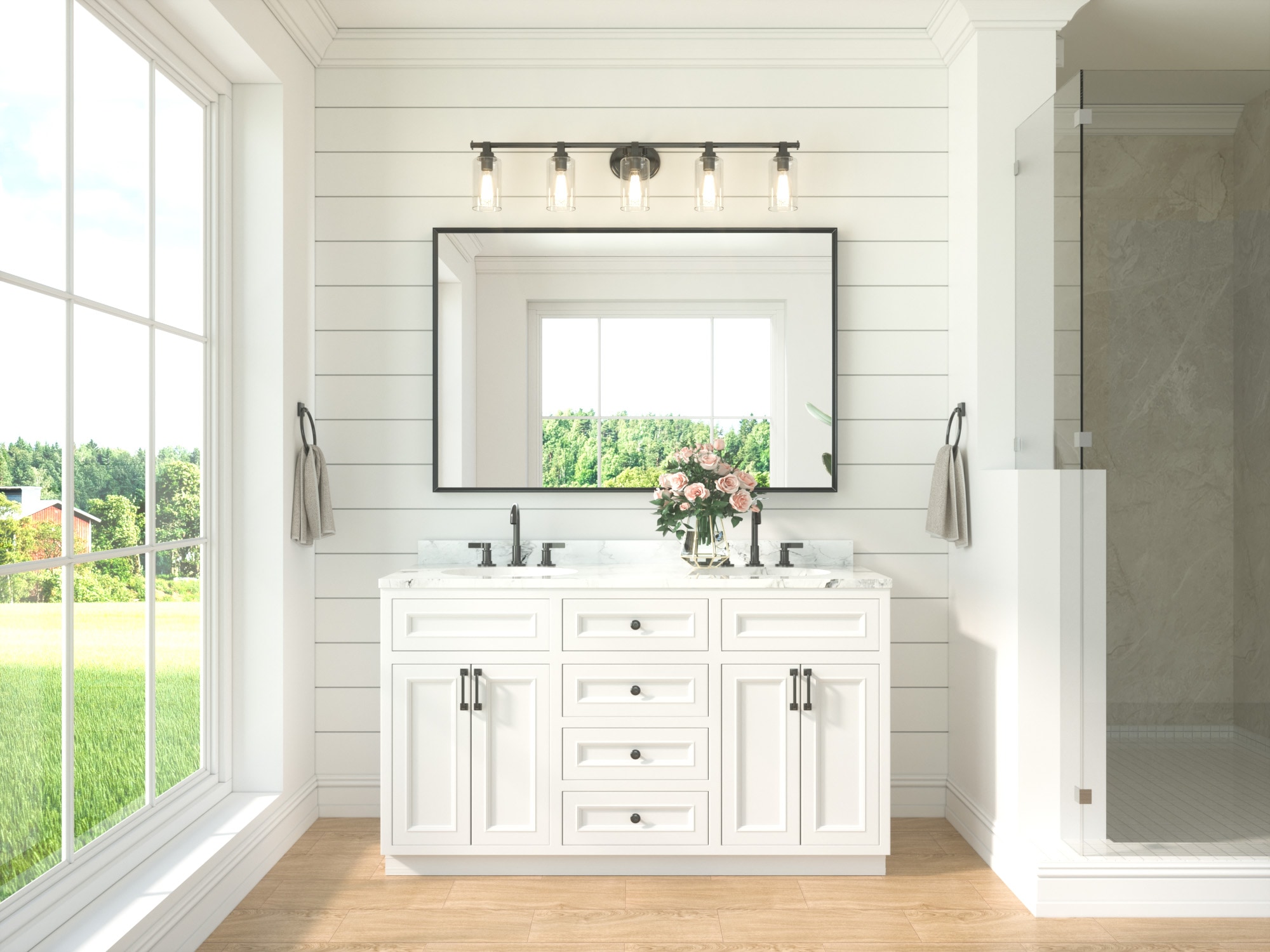 TETOTE LSC-TE-5536BK-B53 Framed-Bath-Mirrors - View #2