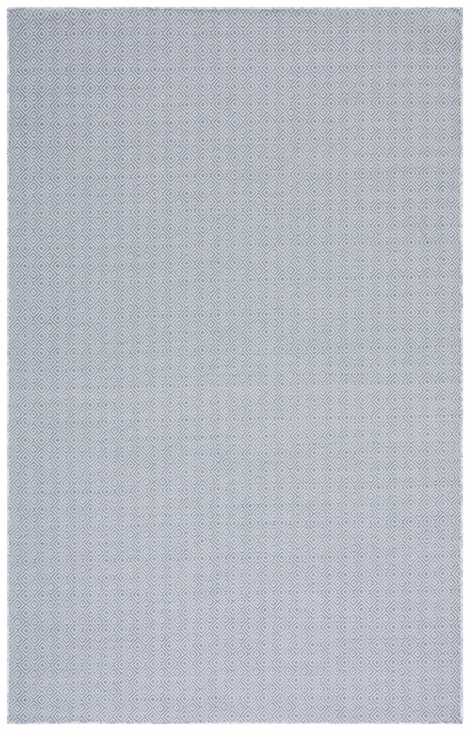 Hampton Grey and Blue Rectangular Wool Area Rug